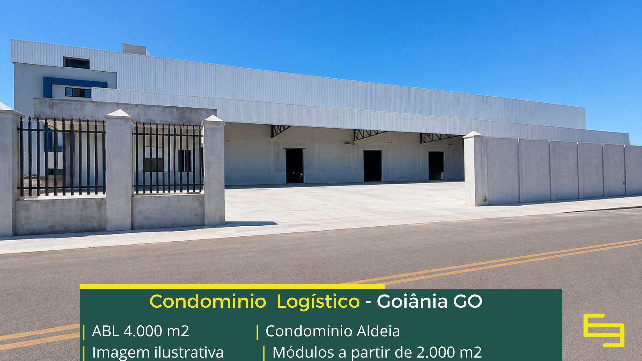 Galpão para alugar em Goiânia - GO - Condomínio Aldeia. Galpões/Armazéns/Condomínios logísticos e industriais para alugar com docas e pátio
