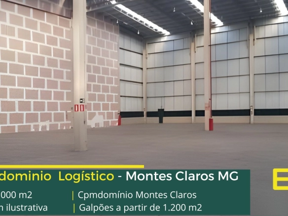 Galpão para alugar em Montes Claros MG - Condomínio logístico Montes Claros. aluguel de galpões em Montes Claros com portaria 24 hs e docas