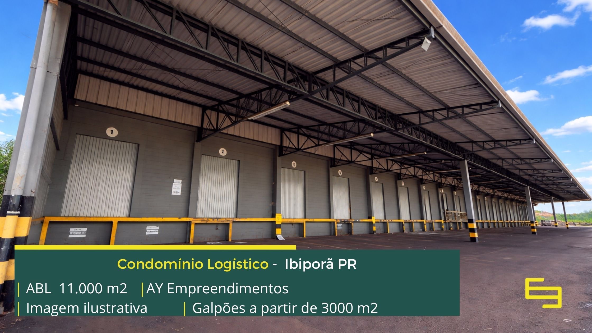 Aluguel de galpões em Ibiporã PR - Aya Empreendimentos. Galpões/Armazens/Condomínios logísticos e industriais para alugar com docas e pátio