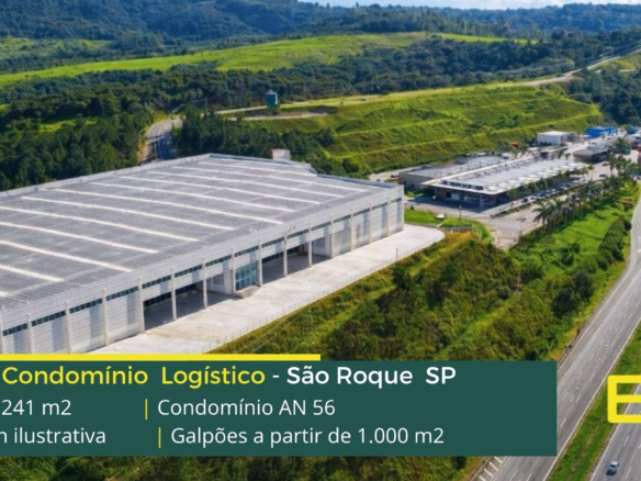 Galpão para alugar São Roque SP - Condomínio AN 56. Galpões/Armazens/Condomínios logísticos e industriais para alugar com docas e pátio