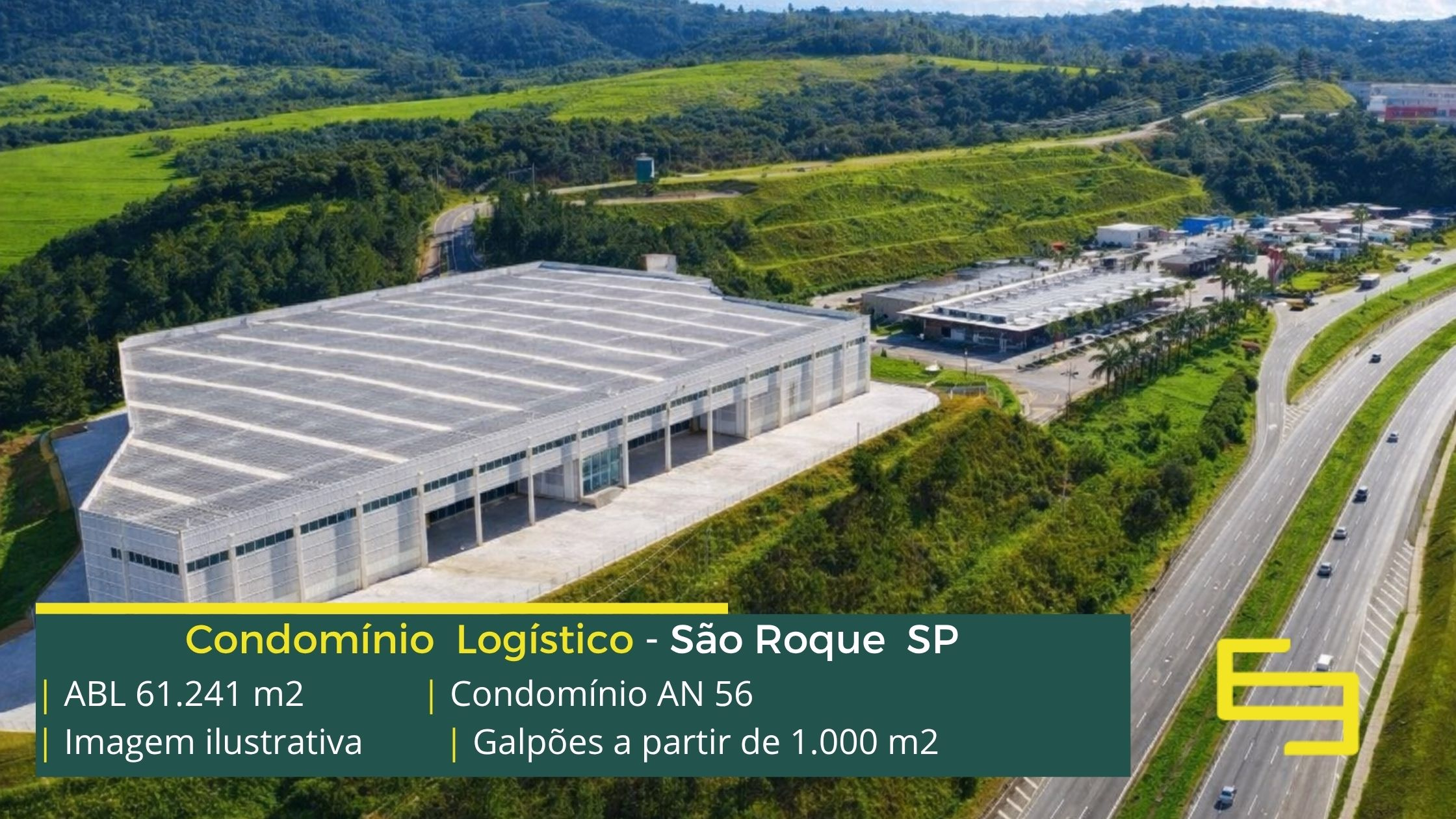 Galpão para alugar São Roque SP - Condomínio AN 56. Galpões/Armazens/Condomínios logísticos e industriais para alugar com docas e pátio