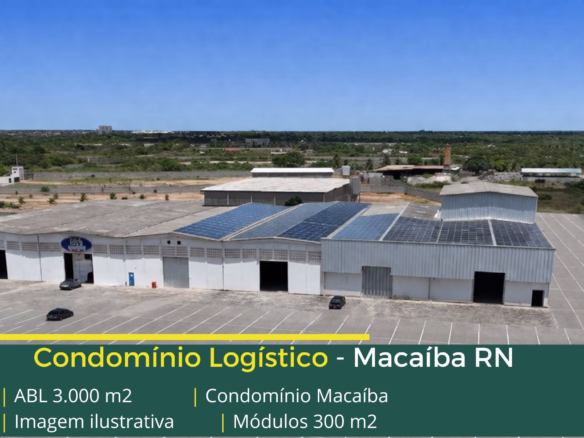 Aluguel de galpões em Macaíba RN - Condomínio Macaíba, com CFTV, controle de acesso, portaria 24 horas, docas e pátio de manobras pavimentado