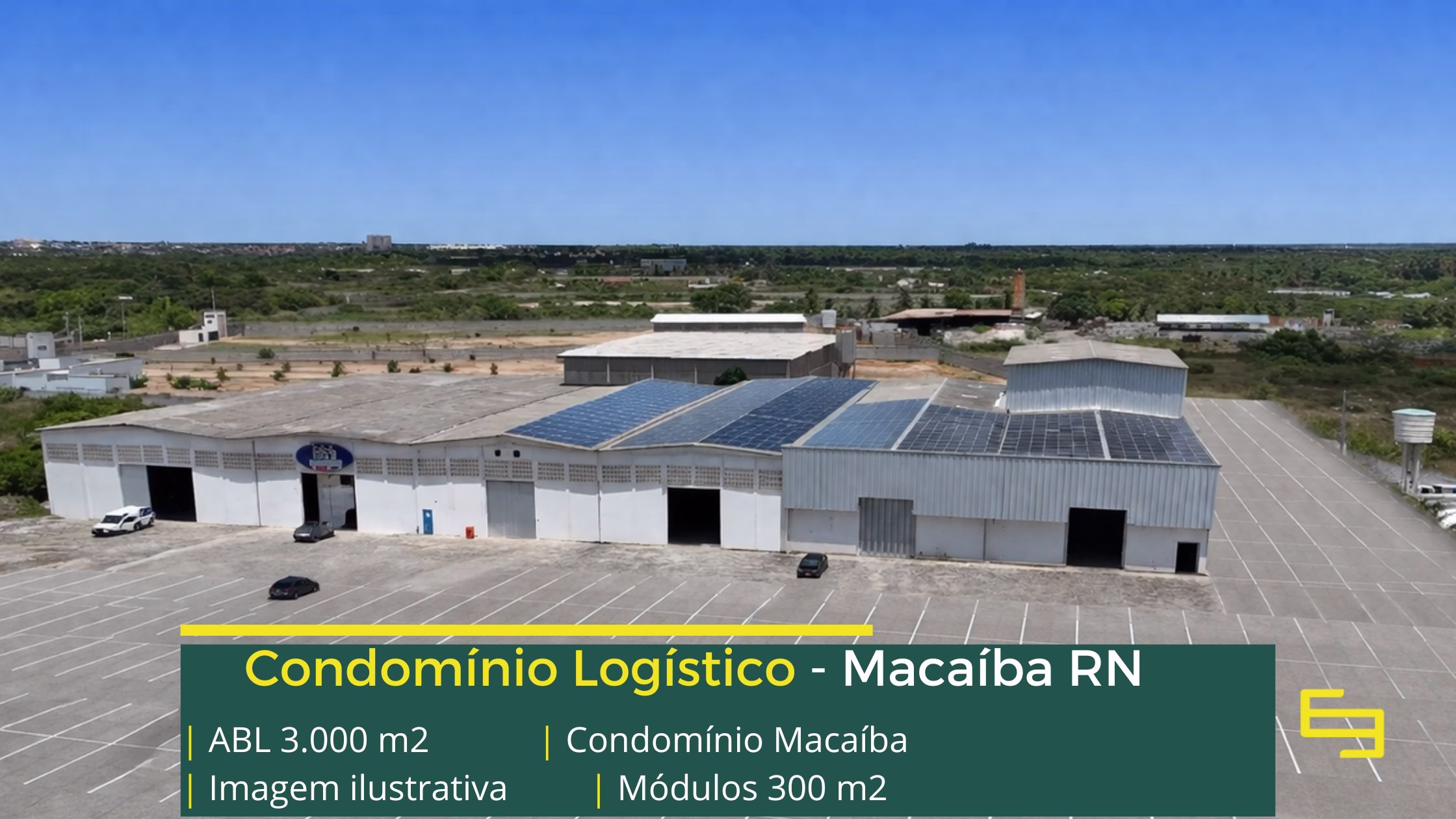 Aluguel de galpões em Macaíba RN - Condomínio Macaíba, com CFTV, controle de acesso, portaria 24 horas, docas e pátio de manobras pavimentado