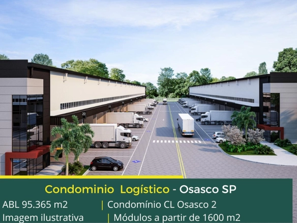 Galpão para locação em Osasco SP - CL Osasco II. Aluguel de galpões logísticos com localização privilegiada, docas, estacionamento e CFTV.