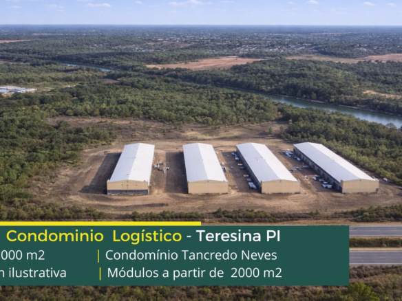 Galpões para alugar em Teresina PI - Condomínio Tancredo Neves. Condomínio logístico com portaria, pátio de carretas, galpão com docas