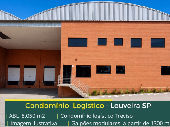 Galpões para alugar em Louveira SP - Condomínio  Industrial Treviso 22. Docas, altura de 8 metros, portaria com vigilância, amplo pátio