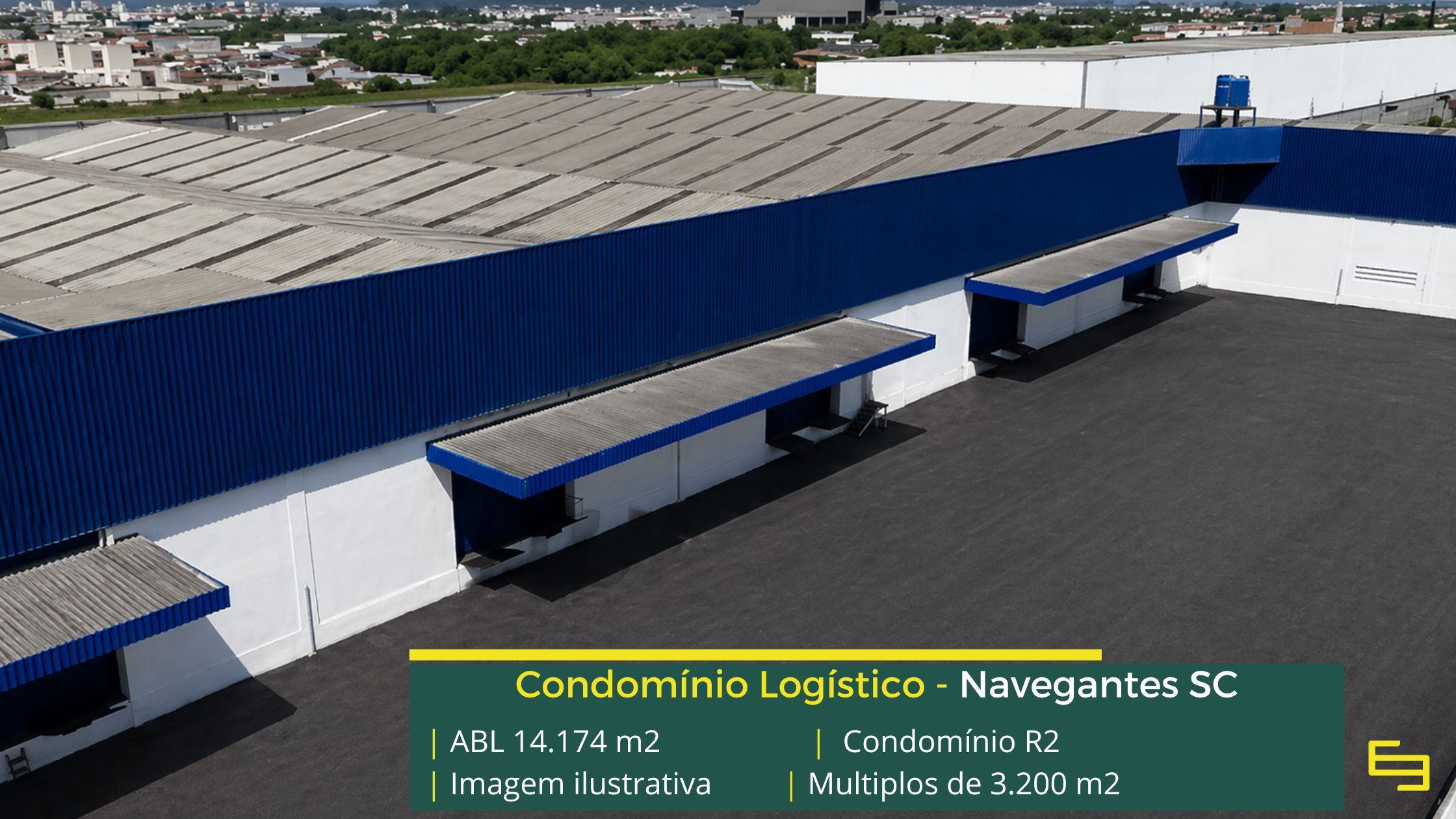 Galpão logístico para alugar em navegantes - Condomínio R2Galpões/Armazens/Condomínios logísticos e industriais para alugar com docas e pátio