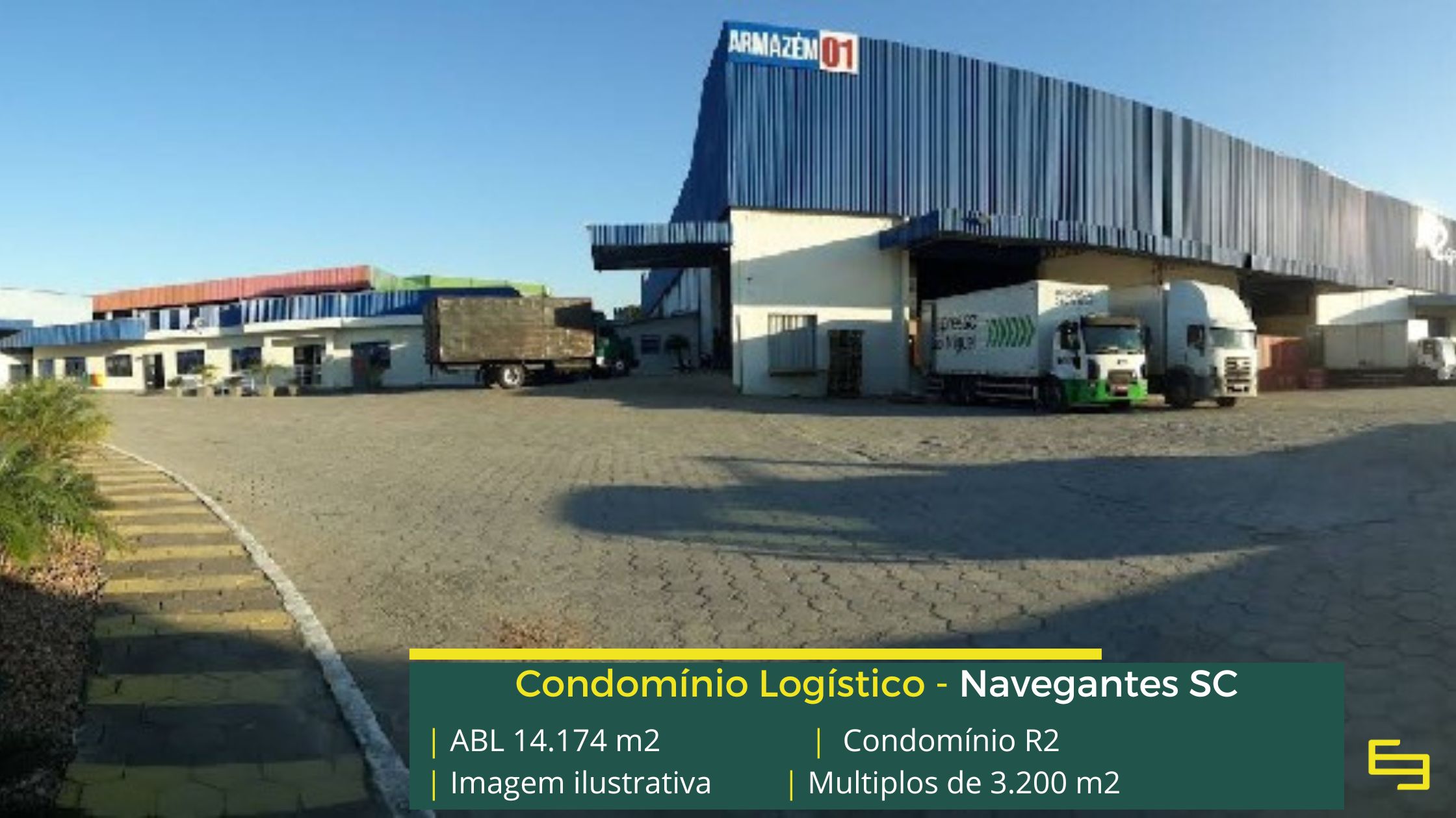 Galpão logístico para alugar em navegantes - Condomínio R2Galpões/Armazens/Condomínios logísticos e industriais para alugar com docas e pátio