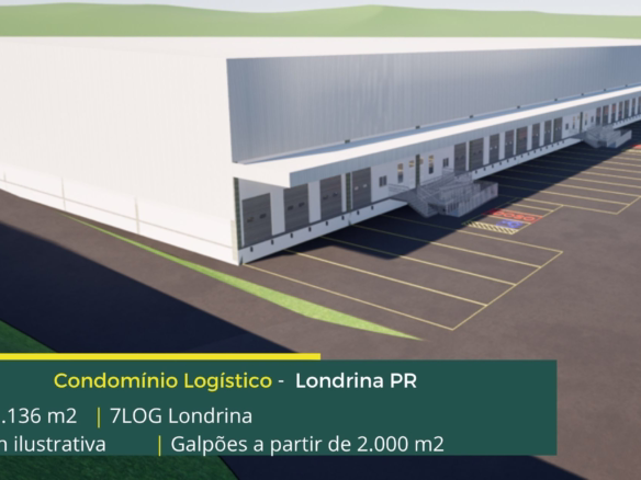 Alugar Galpão em Londrina PR - Condomínio 7Log Londrina. Galpões/Armazens/Condomínios logísticos e industriais para alugar com docas