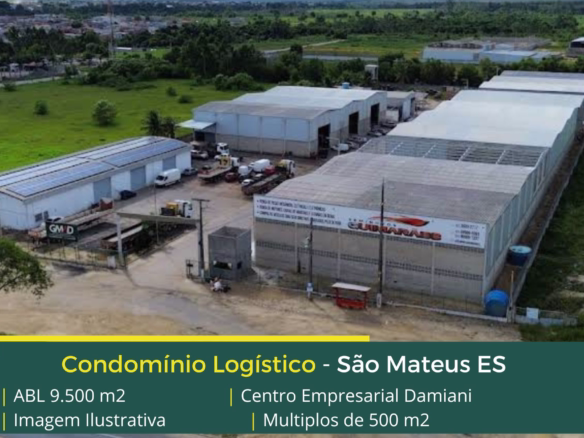Galpão para alugar em São Mateus ES - Centro Empresarial Damiani. Galpões/Armazens/Condomínios logísticos e industriais para alugar com docas