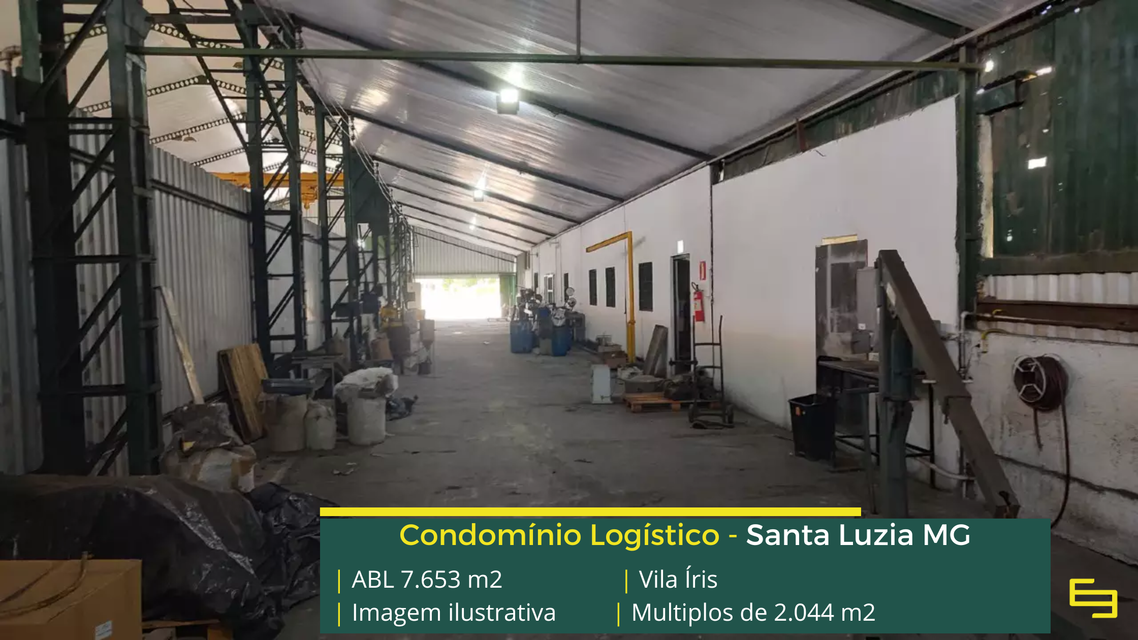 Galpão à venda em Santa Luzia MG com fácil acesso e localização estratégica para armazenagem e distribuição.