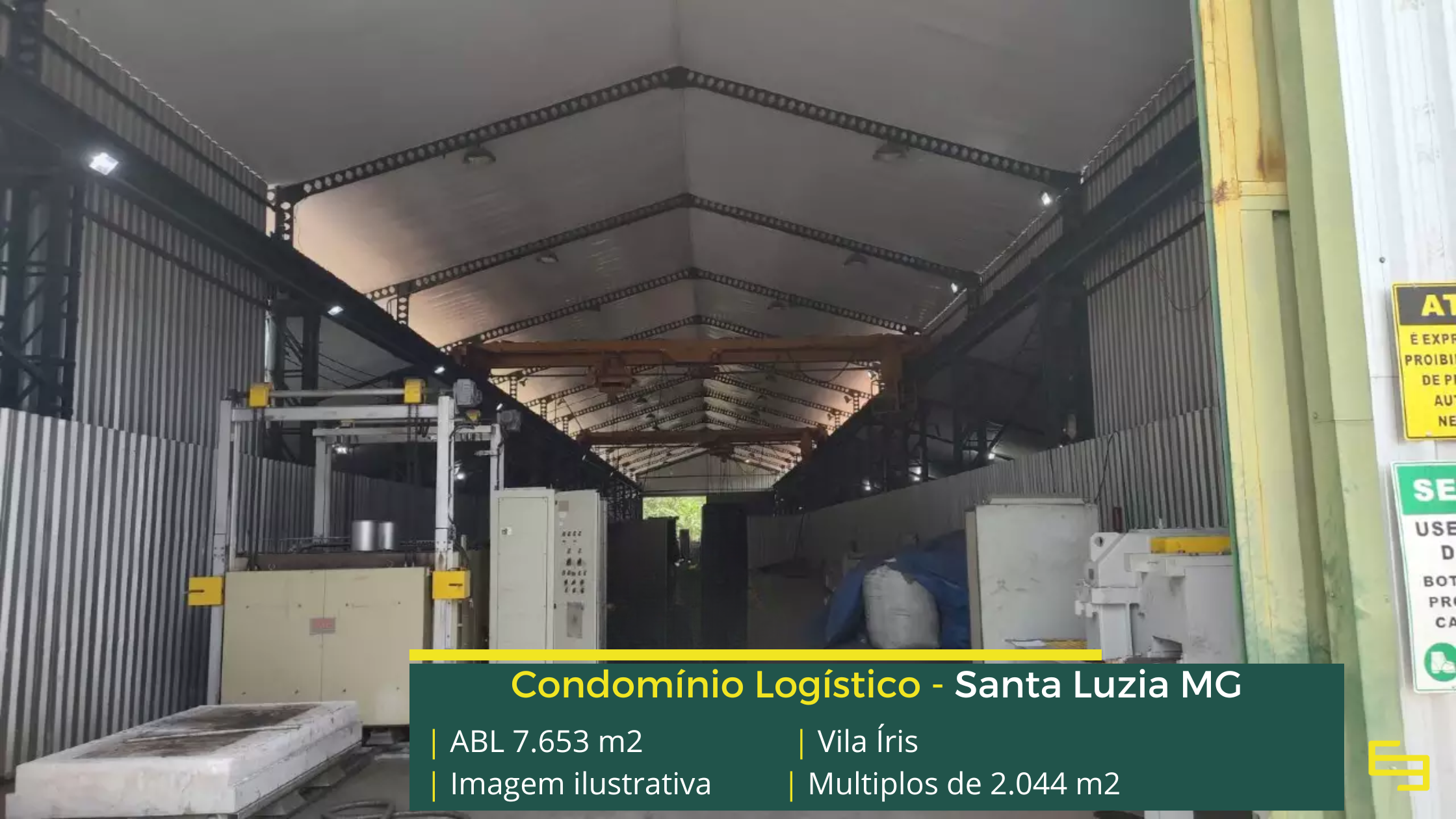 Galpão à venda em Santa Luzia MG com fácil acesso e localização estratégica para armazenagem e distribuição.