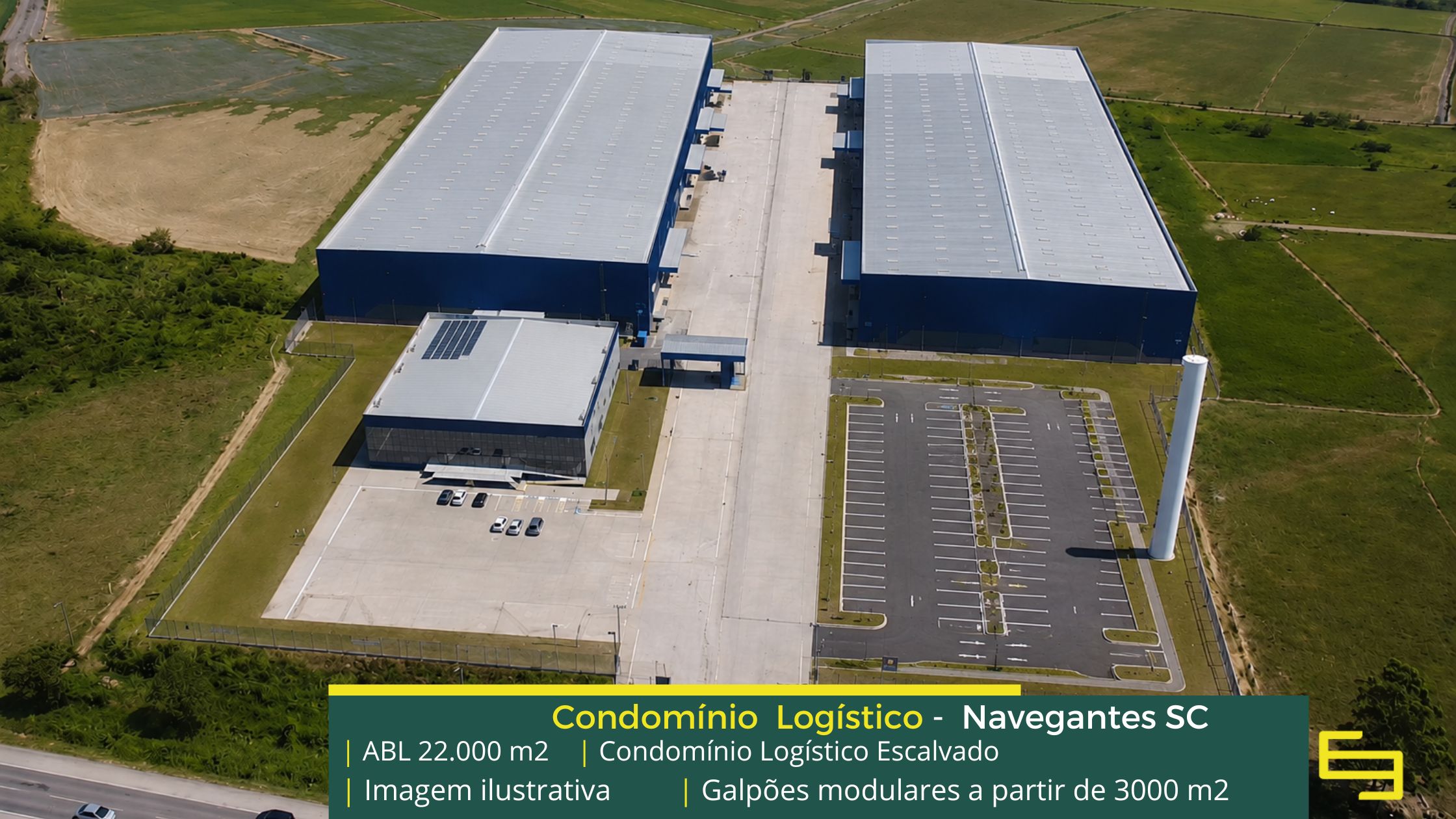 Galpão Locação Navegantes SC - Condomínio Descalvado. Galpões/Armazens/Condomínios logísticos e industriais para alugar com docas e pátio