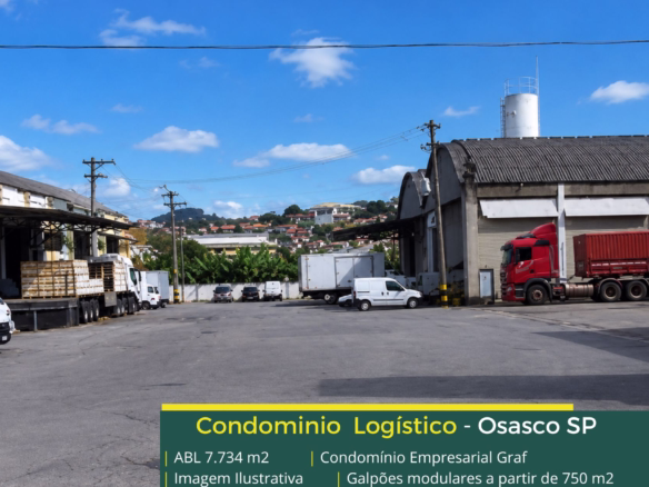 Galpão logístico para alugar em Osasco SP - Graf Empresarial. Galpões/Armazens/Condomínios logísticos e industriais para alugar com docas