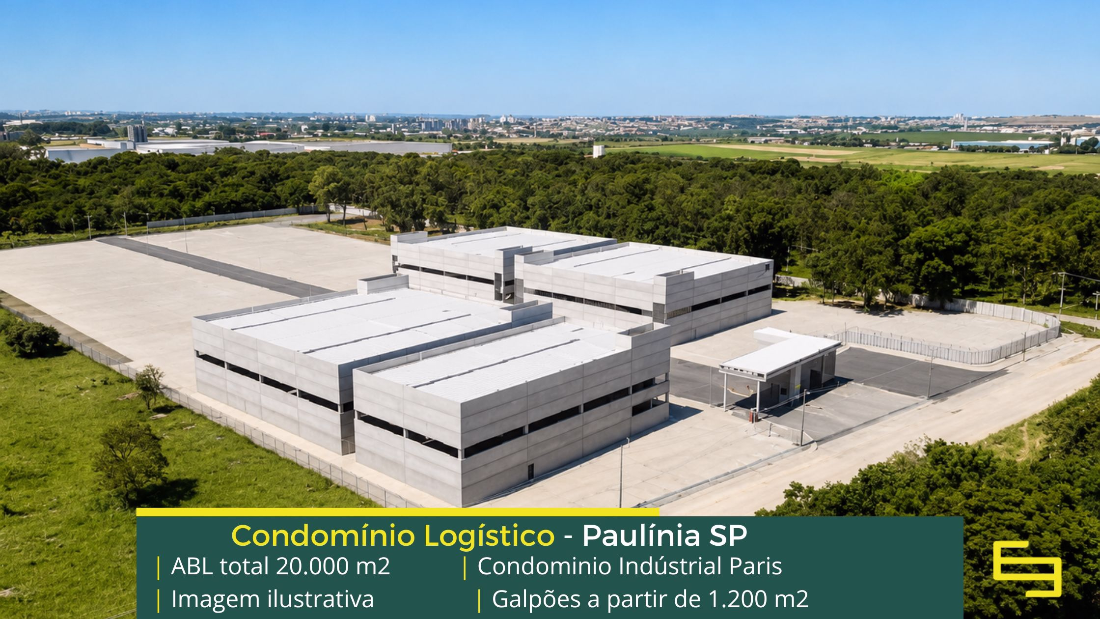 Galpão para alugar em Paulínia SP- Condomínio Industrial Paris. Galpões/Armazens/Condomínios logísticos e industriais para alugar com docas