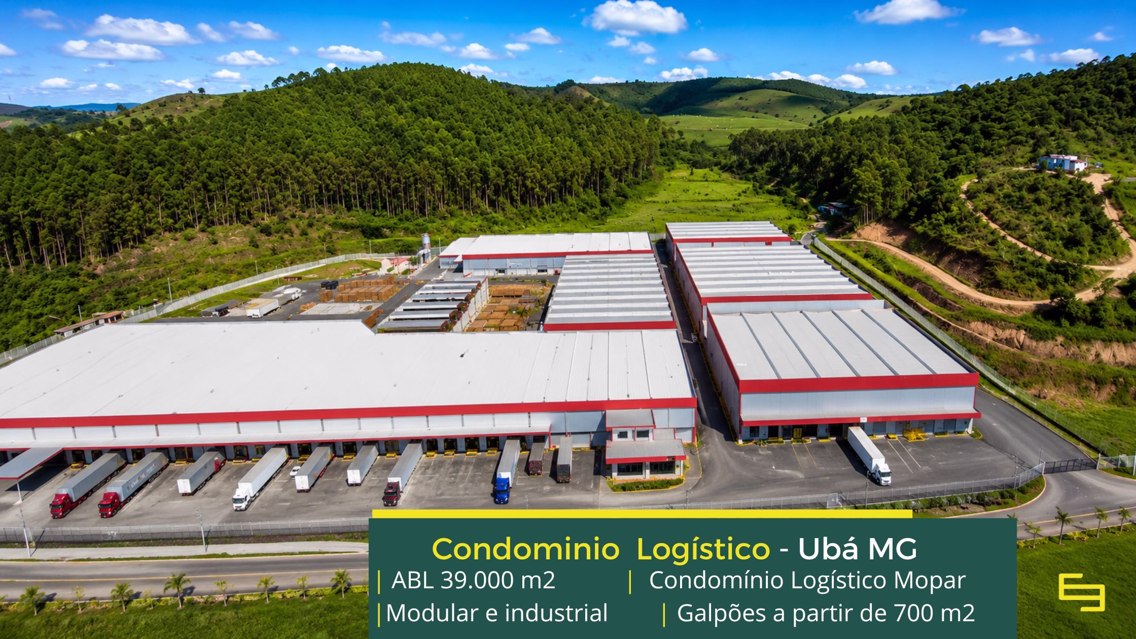 Galpão para alugar em Ubá (1) Galpão para alugar em Ubá MG - Condomínio Logístico Mopar. Galpões/Armazens/Condomínios logísticos e industriais para alugar com docas