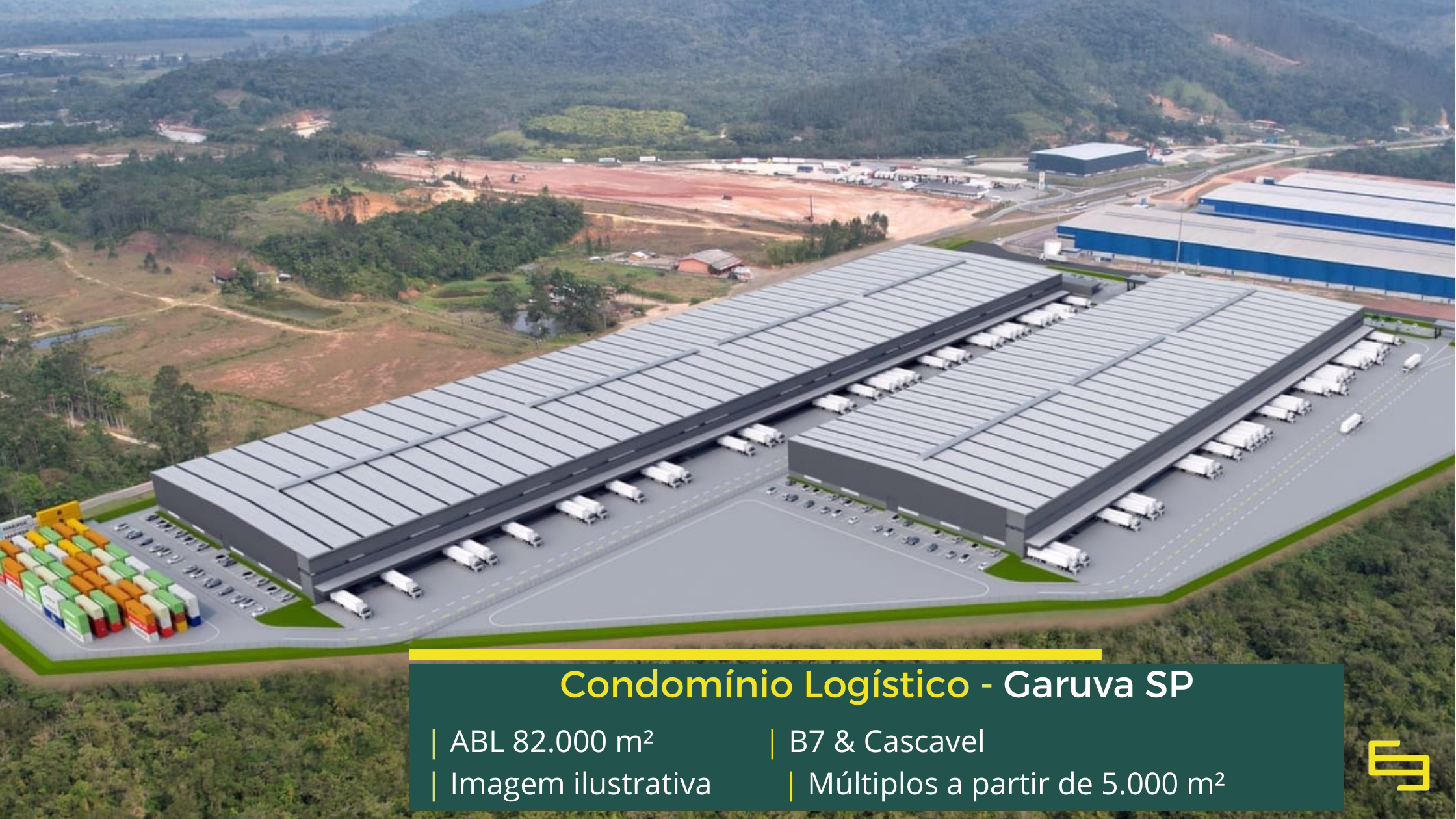 Galpões para alugar em Garuva SC Galpões para alugar em Garuva SC em condomínio logístico Triple AAA, com infraestrutura de alto padrão e acesso estratégico à BR-101.
