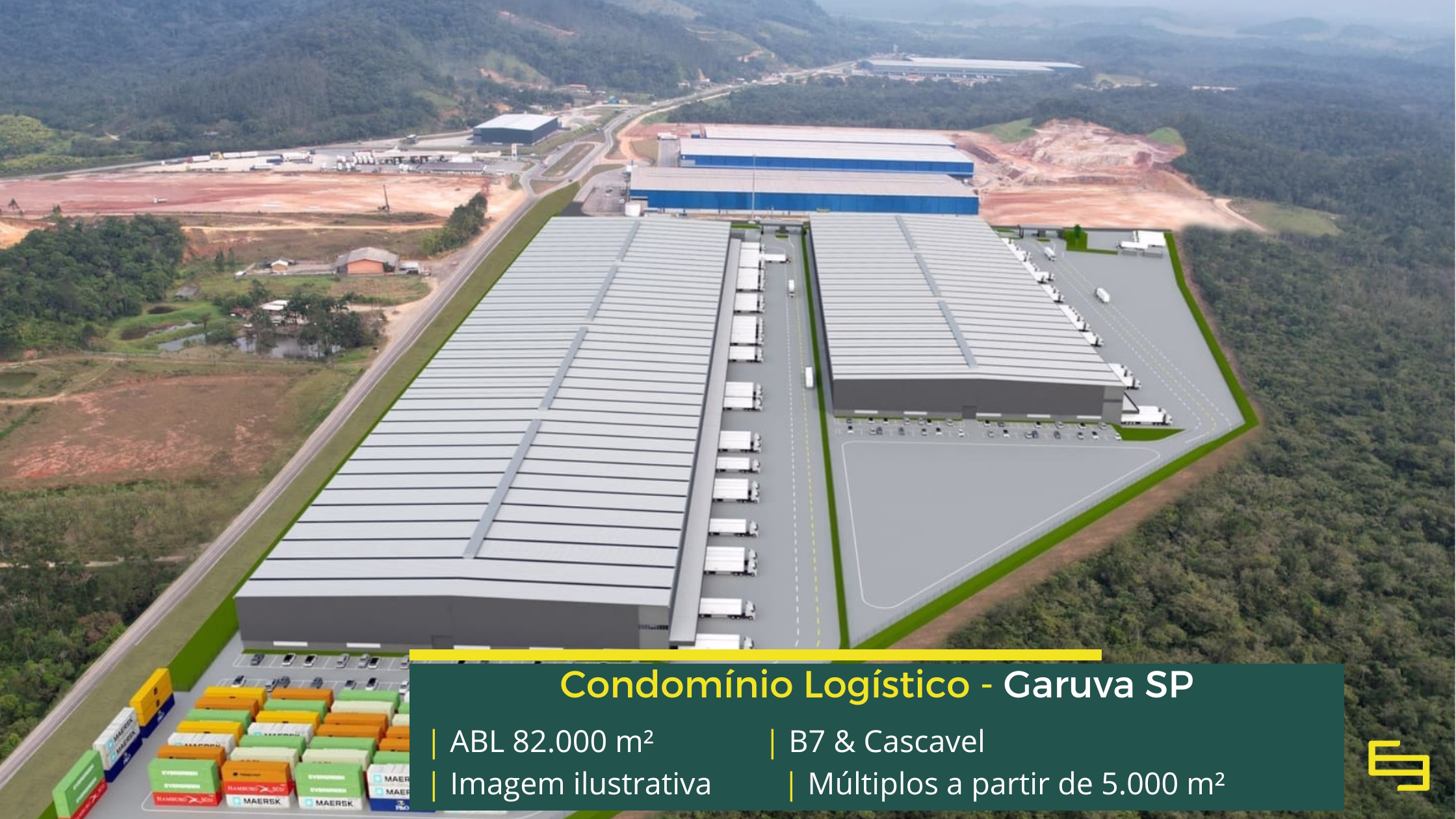 Galpões para alugar em Garuva SC Galpões para alugar em Garuva SC em condomínio logístico Triple AAA, com infraestrutura de alto padrão e acesso estratégico à BR-101.