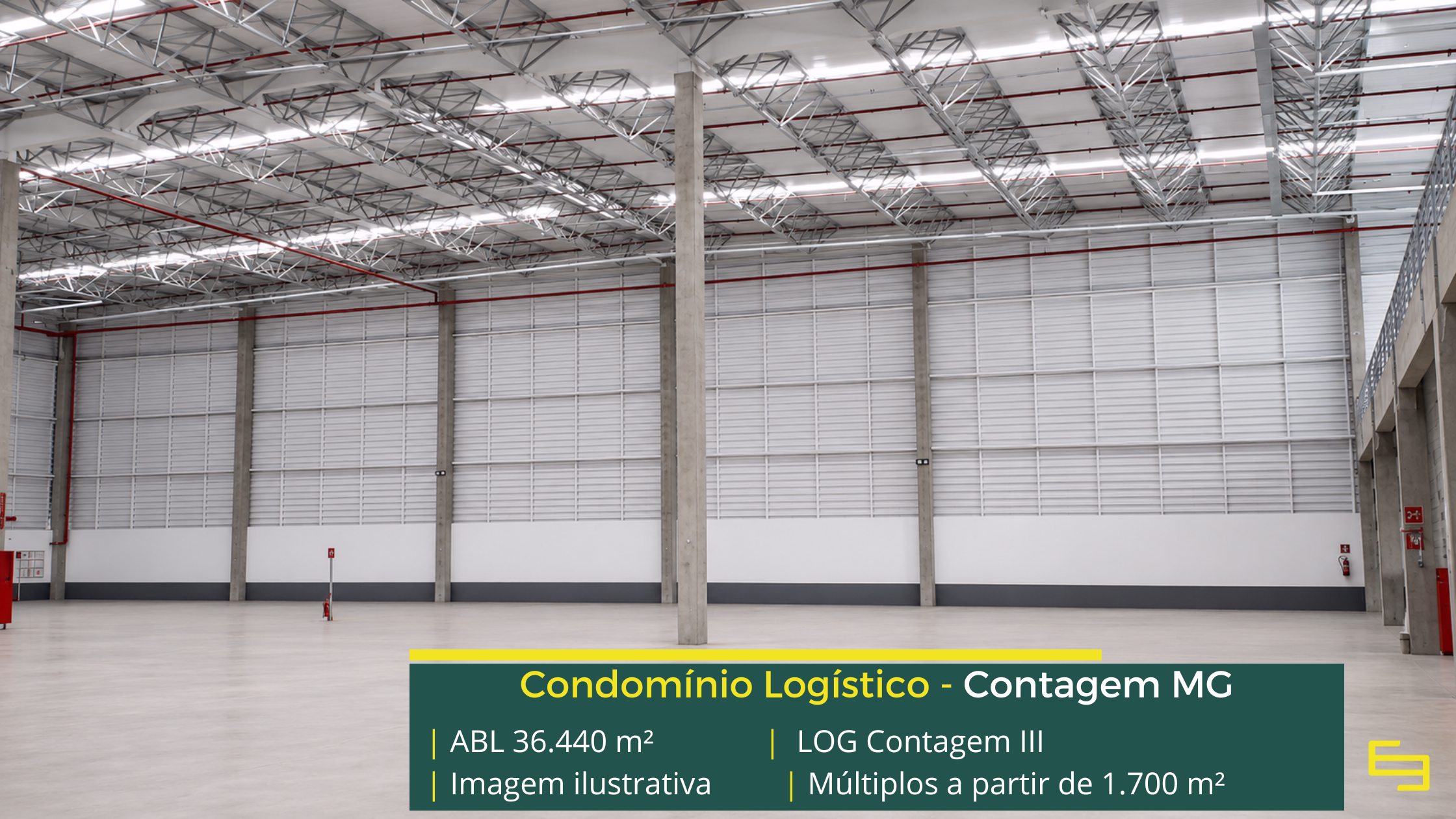 Galpão logístico para alugar em Contagem em Condomínio Classe A com módulos flexível, infraestrutura moderna e localização estratégica.