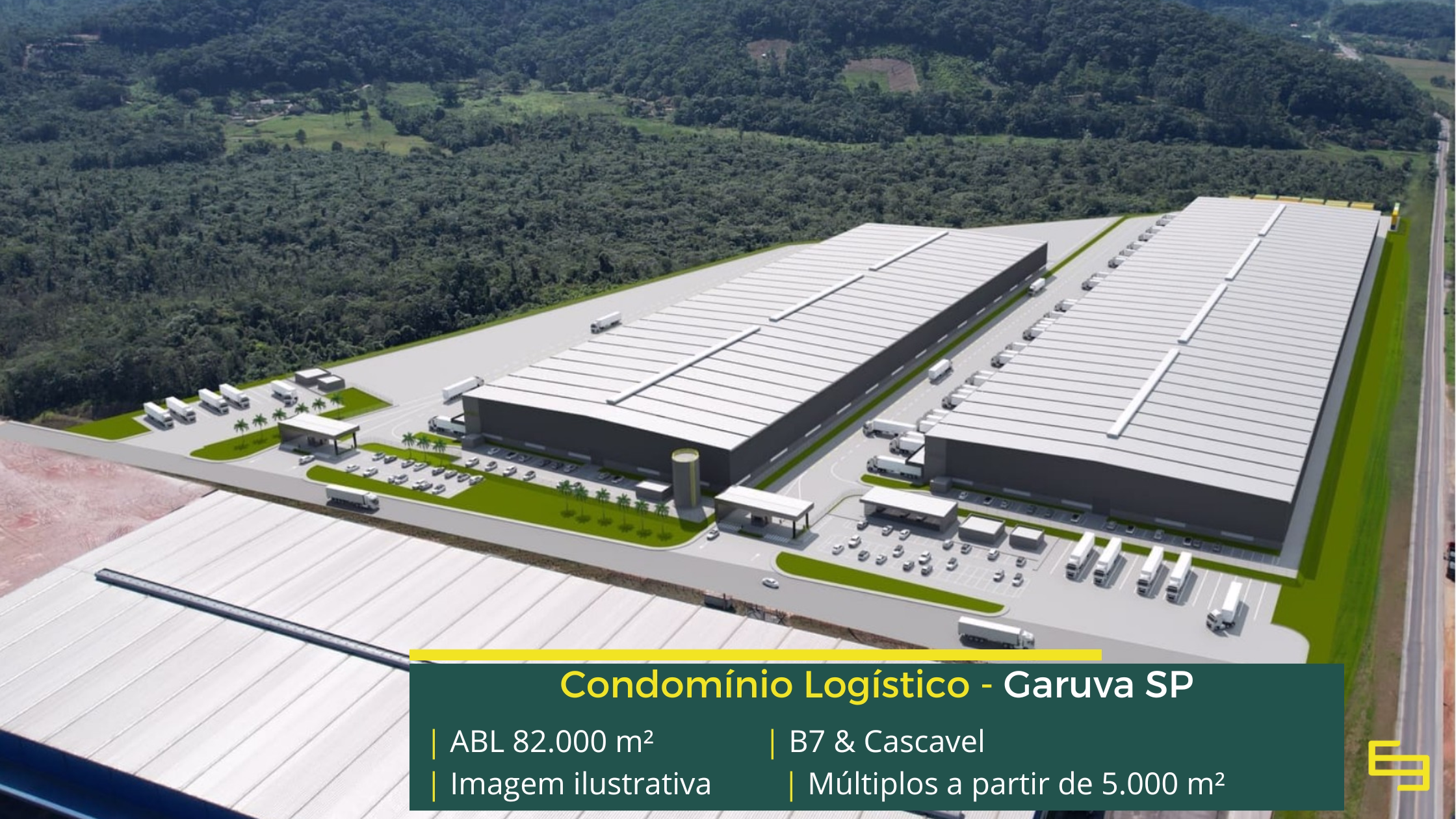 Galpões para alugar em Garuva SC Galpões para alugar em Garuva SC em condomínio logístico Triple AAA, com infraestrutura de alto padrão e acesso estratégico à BR-101.