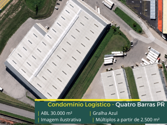 Aluguel de galpão em Quatro Barras com módulos logísticos modernos, infraestrutura de alto padrão e excelente conectividade para sua operação