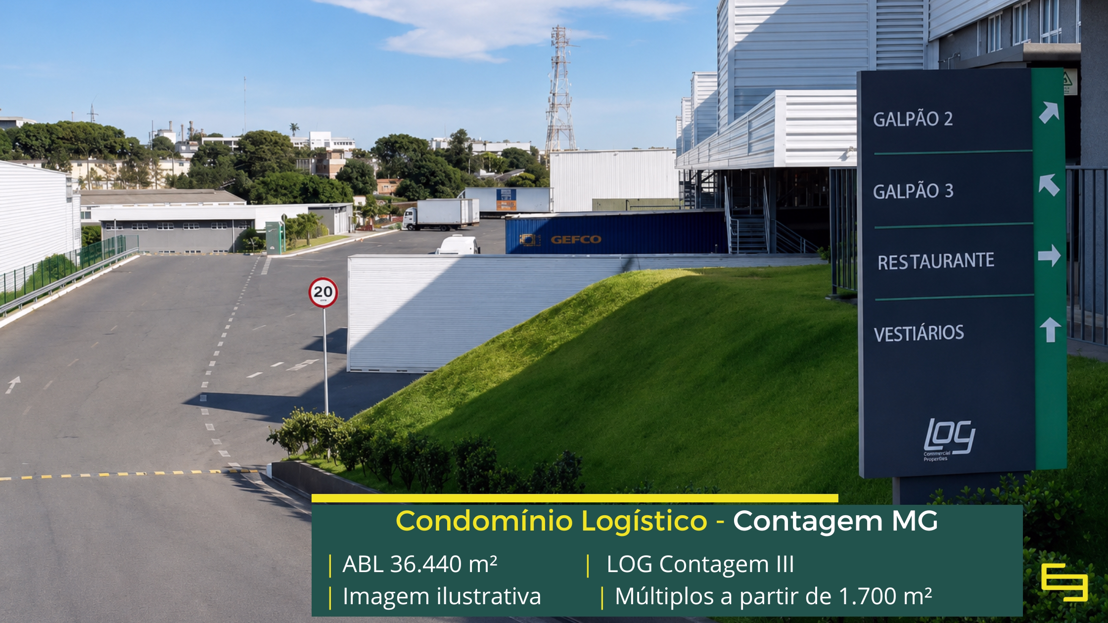 Galpão logístico para alugar em Contagem em Condomínio Classe A com módulos flexível, infraestrutura moderna e localização estratégica.