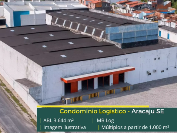 MB Log Aracaju com módulos a partir de 1.000 m², piso de 4 toneladas, estrutura para carga e descarga e possibilidade de adequação.