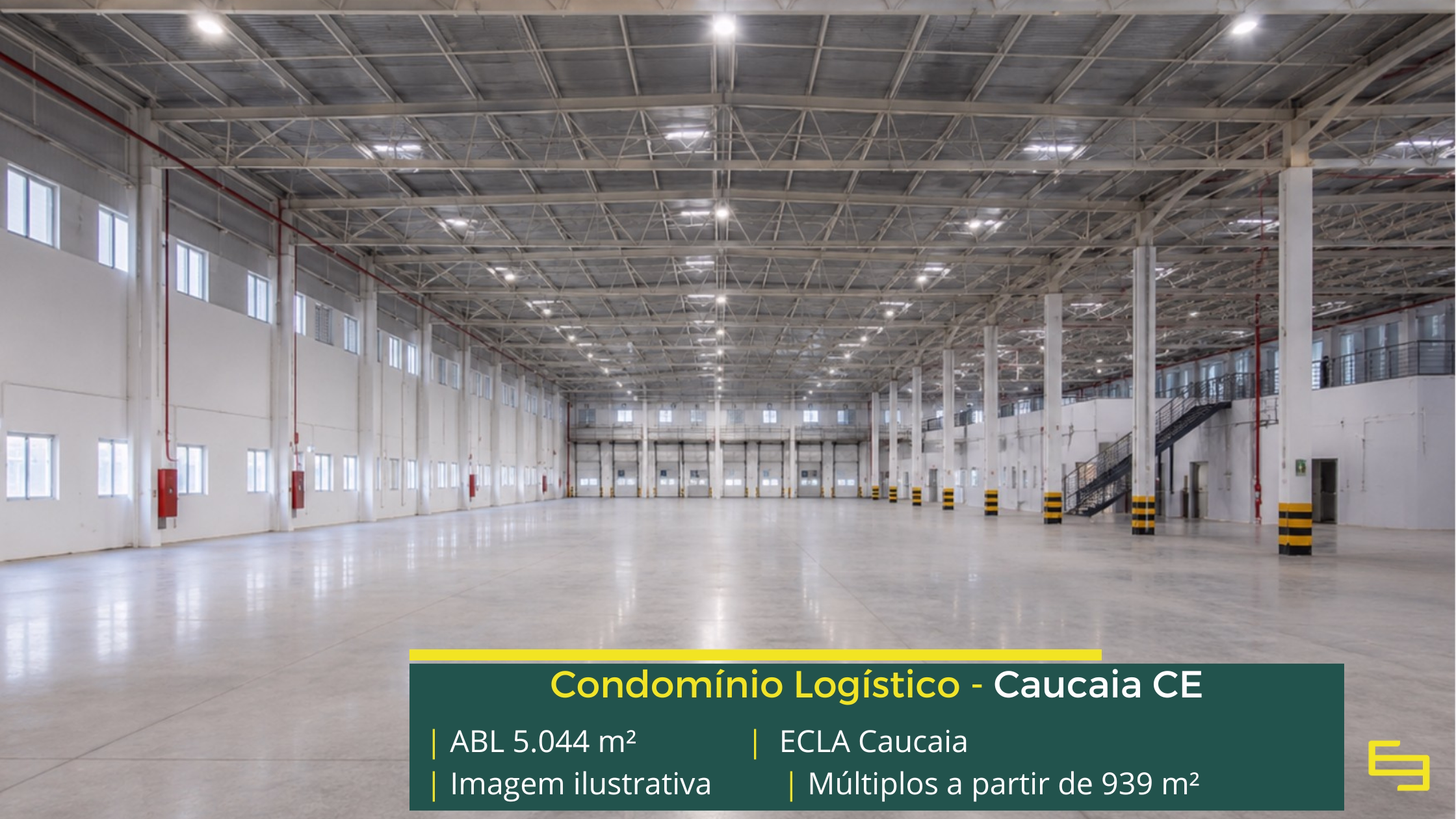 Galpão para alugar em Caucaia CE ECLA Caucaia com 5.044 m² de ABL, módulos a partir de 939 m², piso de 5 toneladas e acesso à BR-020 e Avenida Anel Viário.