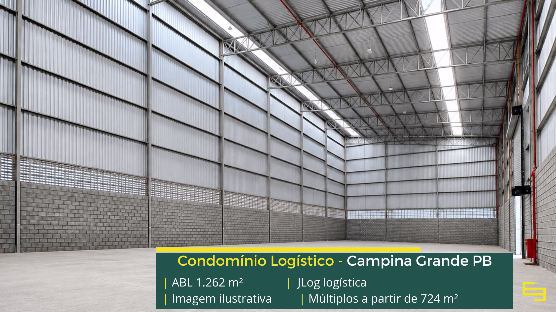 Galpão para alugar em Campina Grande PB Galpão para alugar em Campina Grande PB no JLog Logística, com 1.262,32 m², pé-direito de 12 m, docas e acesso à BR-230. Consulte.