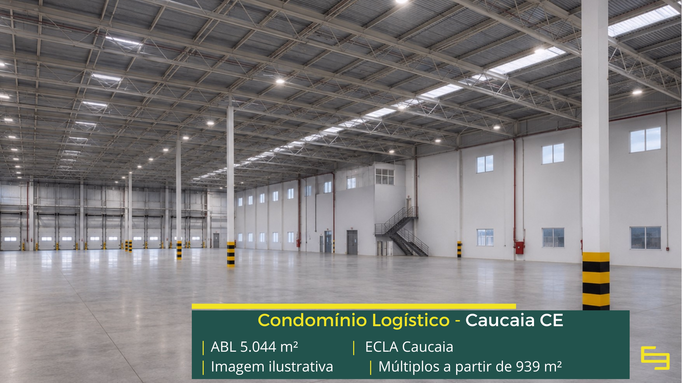 Galpão para alugar em Caucaia CE ECLA Caucaia com 5.044 m² de ABL, módulos a partir de 939 m², piso de 5 toneladas e acesso à BR-020 e Avenida Anel Viário.