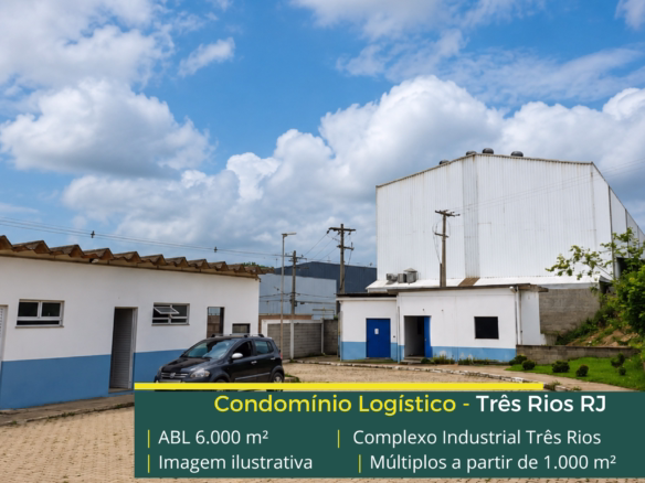 Galpão industrial para alugar em Três Rios. Conheça este galpão industrial em Três Rios RJ, com módulos flexíveis e acesso à BR-393.