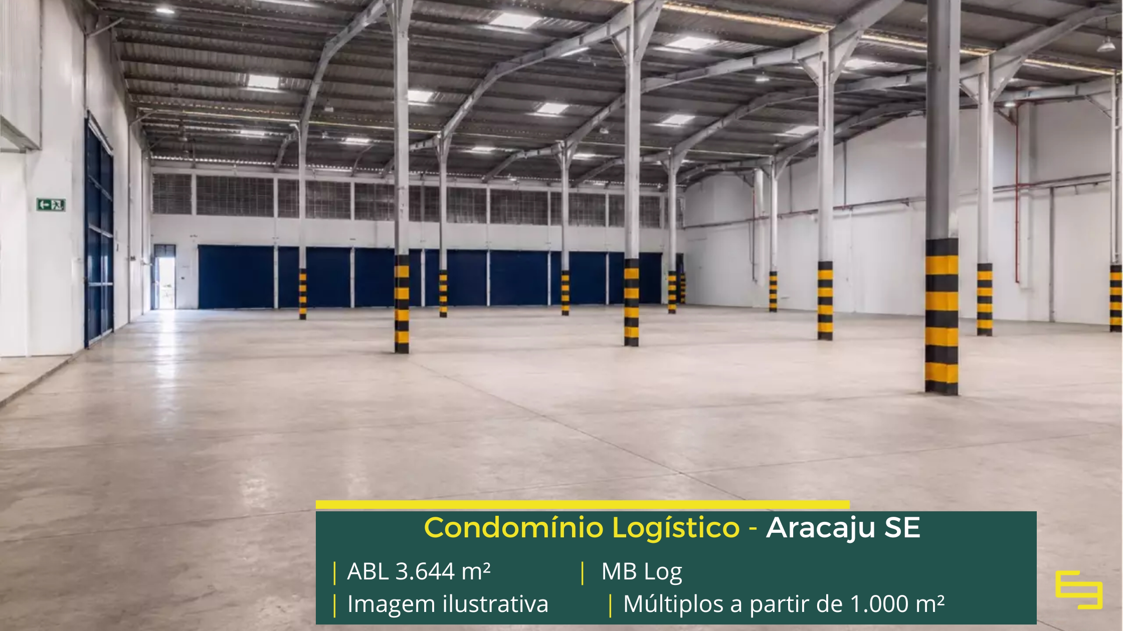 Galpão para alugar em Aracaju SE MB Log Aracaju com módulos a partir de 1.000 m², piso de 4 toneladas, estrutura para carga e descarga e possibilidade de adequação.