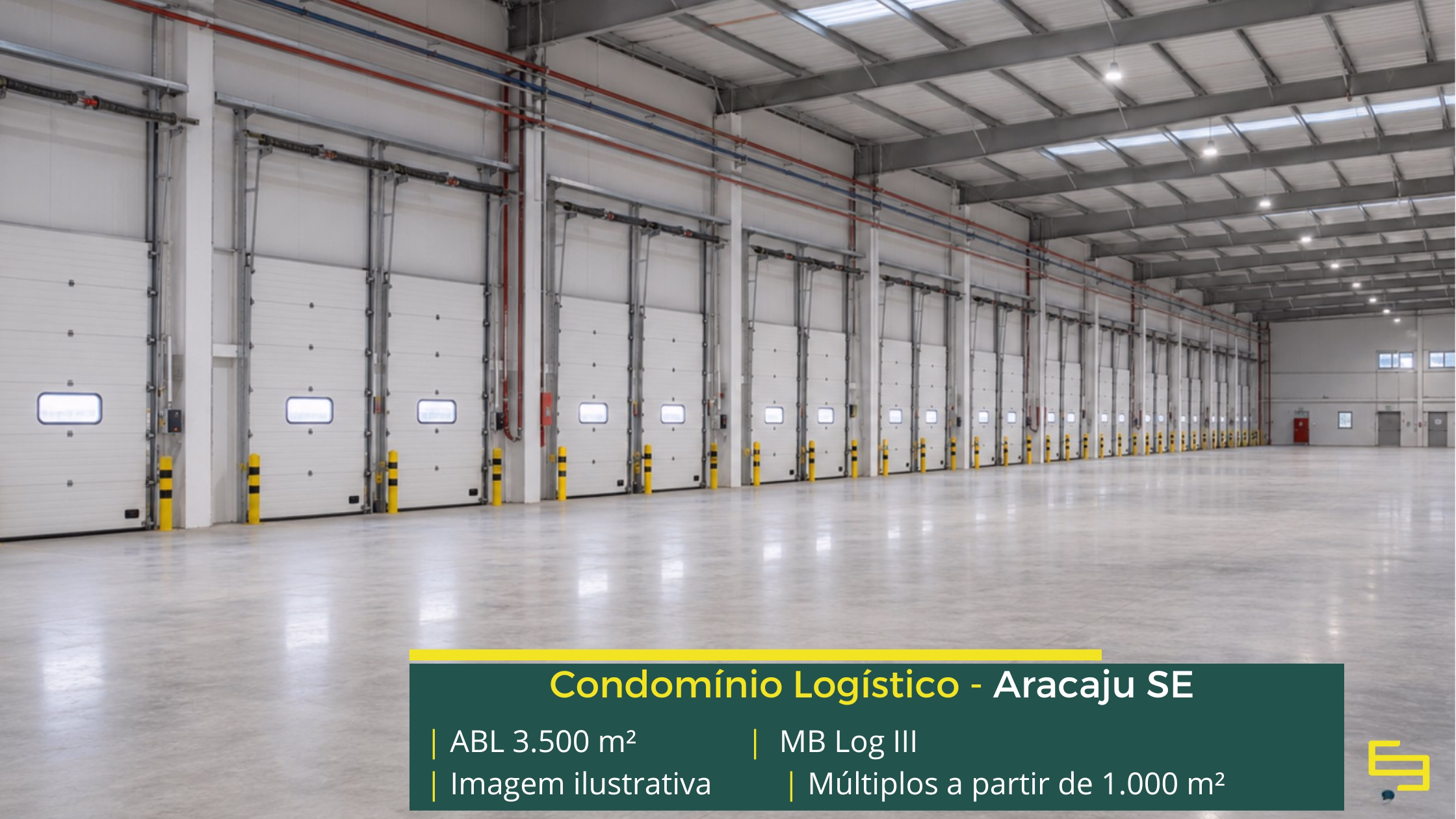 Galpão para alugar em Aracaju SE MB Log III Aracaju com 3.500 m² para locação, módulos a partir de 1.000 m², docas, piso de 4 toneladas e estrutura para operações logísticas.
