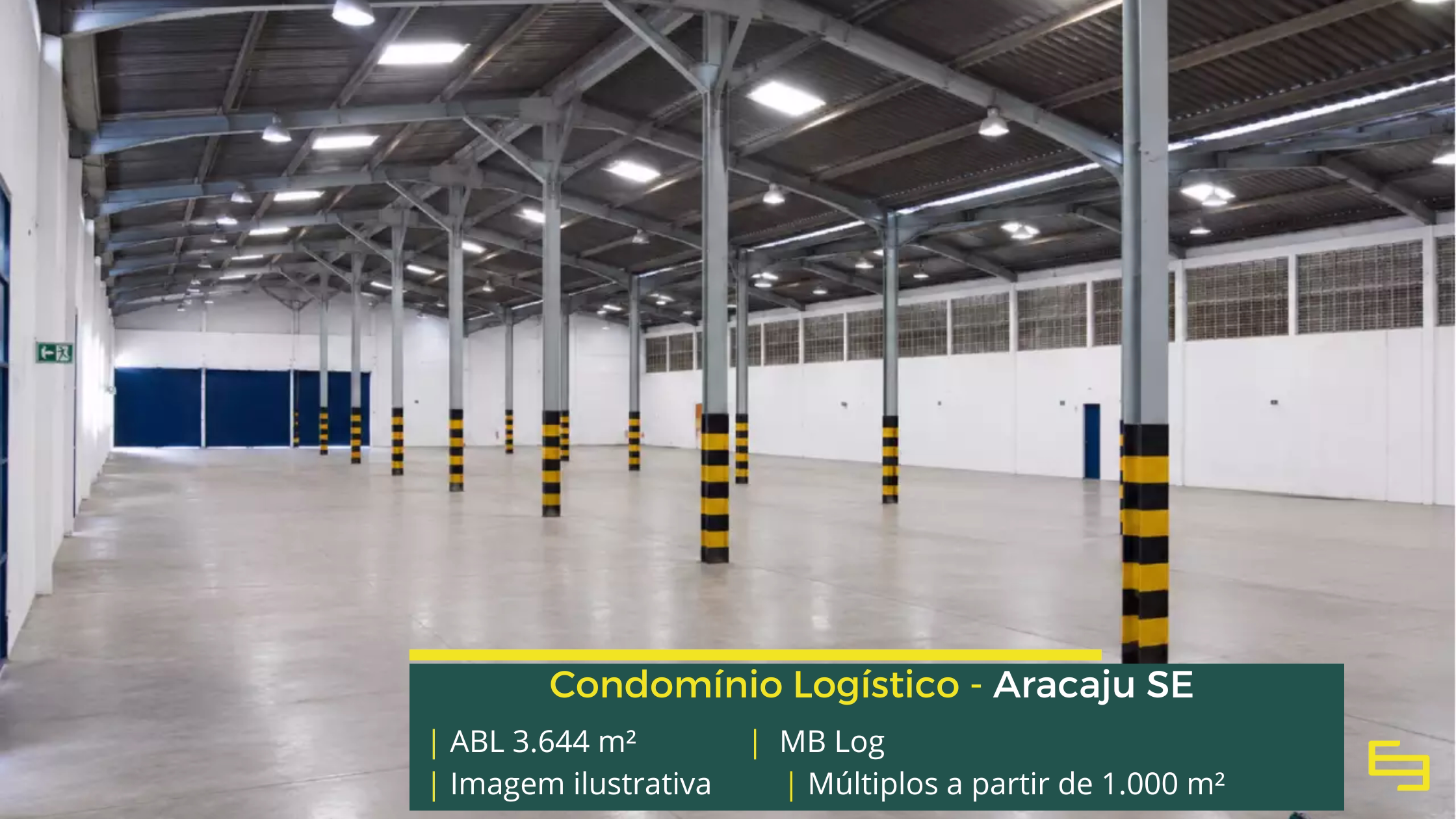 Galpão em Aracaju SE MB Log Aracaju com módulos a partir de 1.000 m², piso de 4 toneladas, estrutura para carga e descarga e possibilidade de adequação.