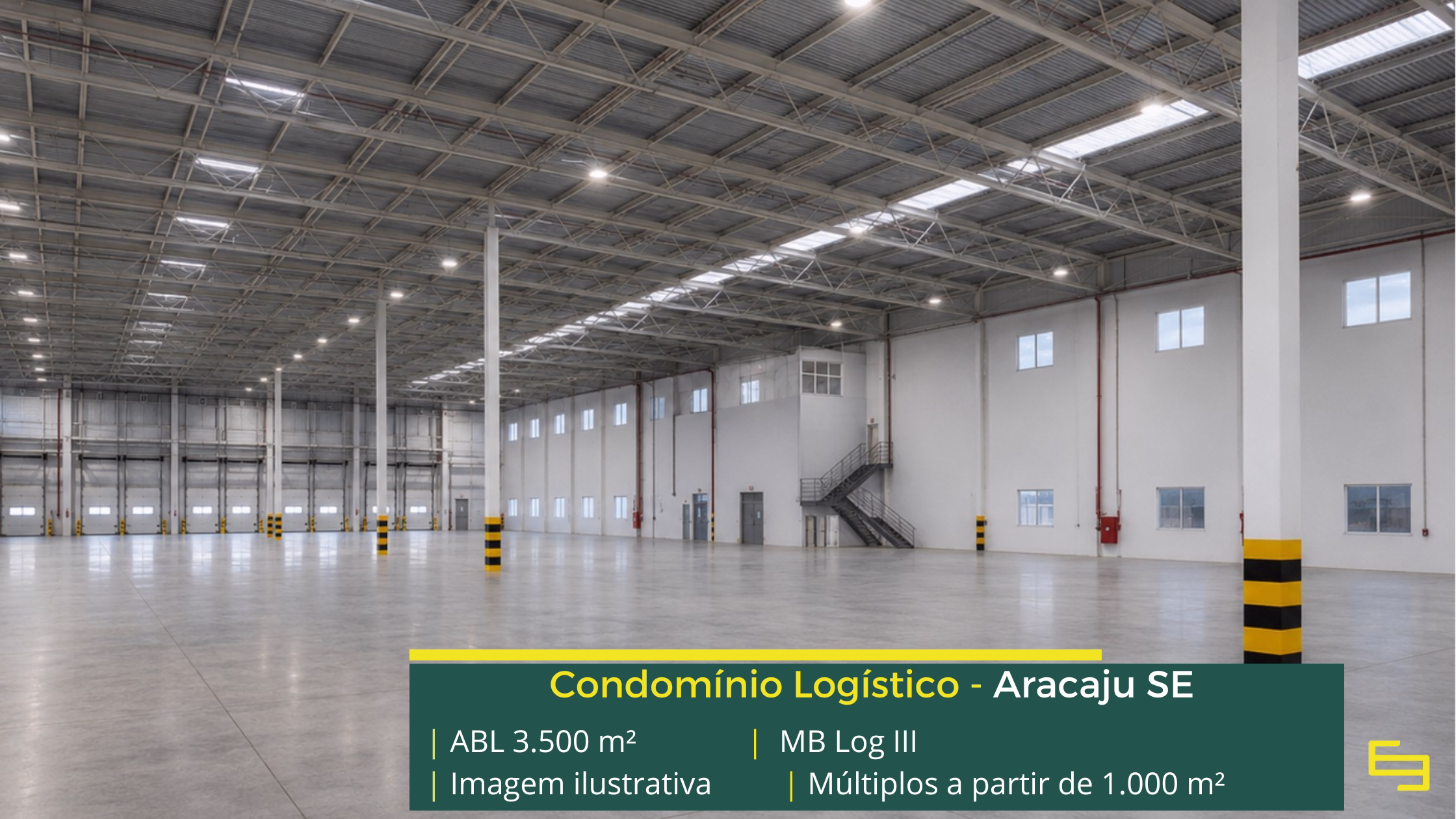 Galpão para alugar em Aracaju SE MB Log III Aracaju com 3.500 m² para locação, módulos a partir de 1.000 m², docas, piso de 4 toneladas e estrutura para operações logísticas.