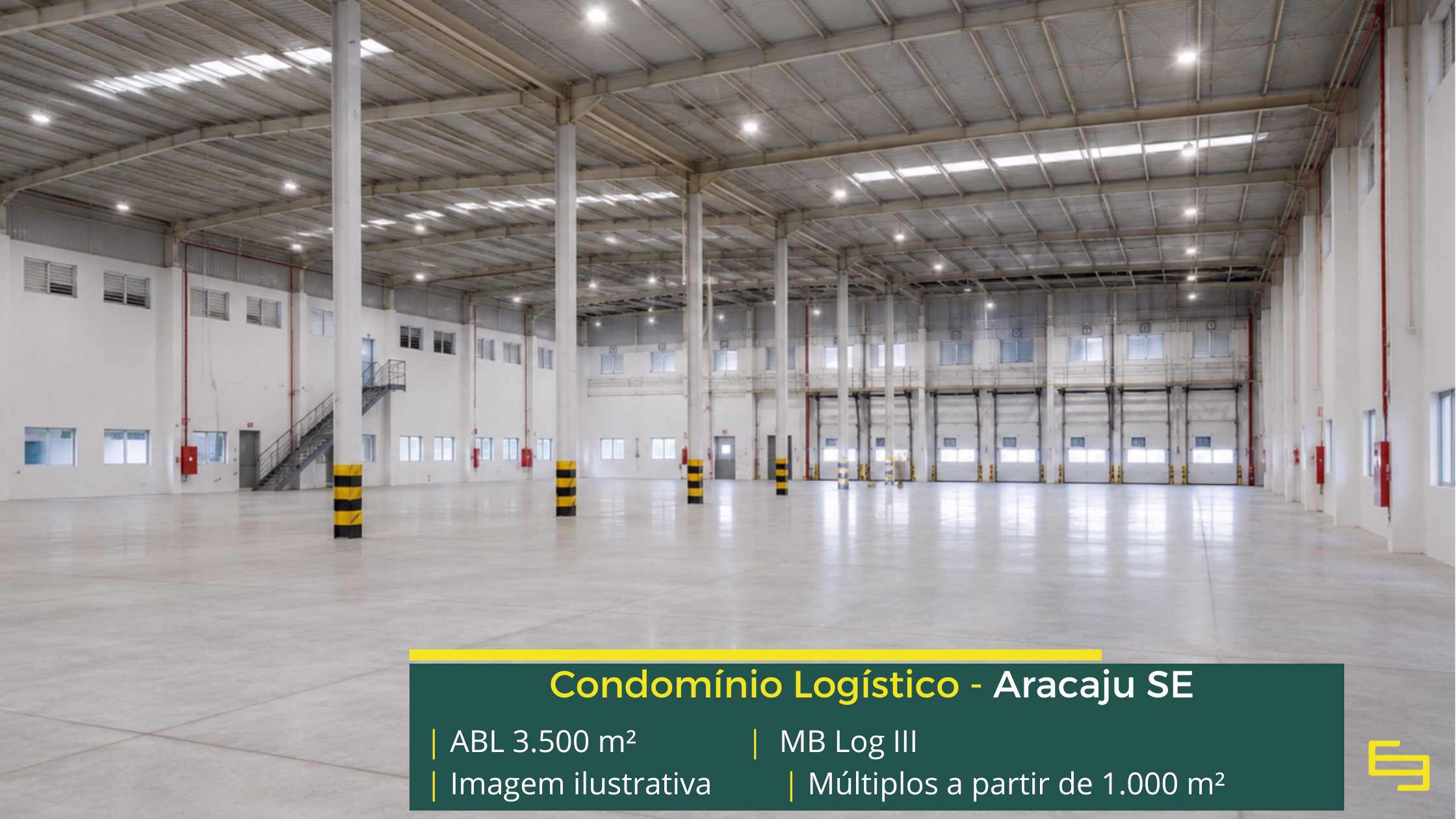 Galpão para alugar em Aracaju SE MB Log III Aracaju com 3.500 m² para locação, módulos a partir de 1.000 m², docas, piso de 4 toneladas e estrutura para operações logísticas.