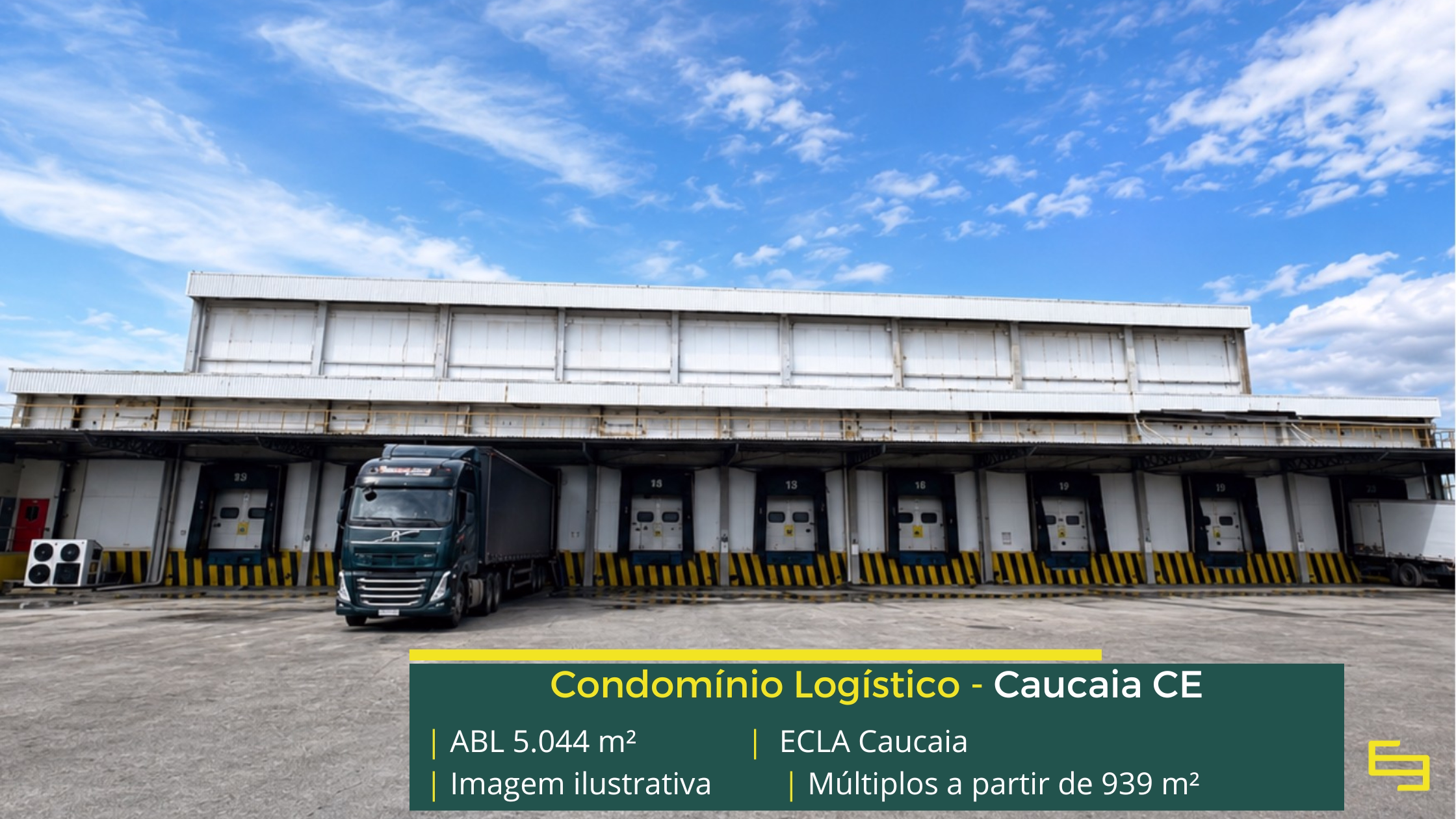 Galpão para alugar em Caucaia CE ECLA Caucaia com 5.044 m² de ABL, módulos a partir de 939 m², piso de 5 toneladas e acesso à BR-020 e Avenida Anel Viário.