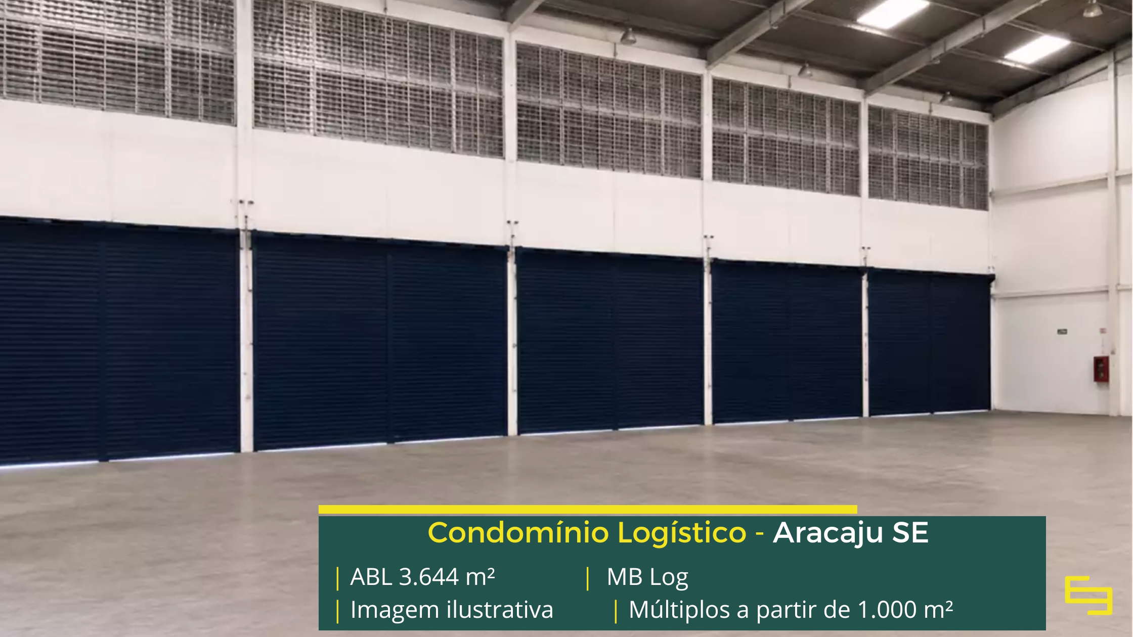 Galpão em Aracaju SE MB Log Aracaju com módulos a partir de 1.000 m², piso de 4 toneladas, estrutura para carga e descarga e possibilidade de adequação.