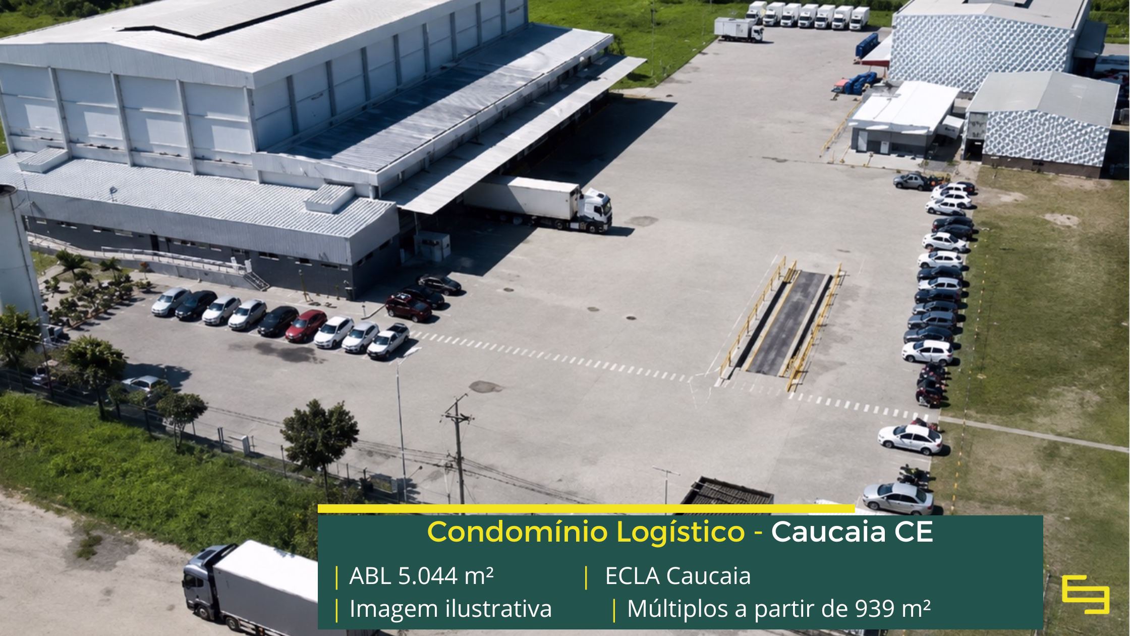 Galpão para alugar em Caucaia CE ECLA Caucaia com 5.044 m² de ABL, módulos a partir de 939 m², piso de 5 toneladas e acesso à BR-020 e Avenida Anel Viário.