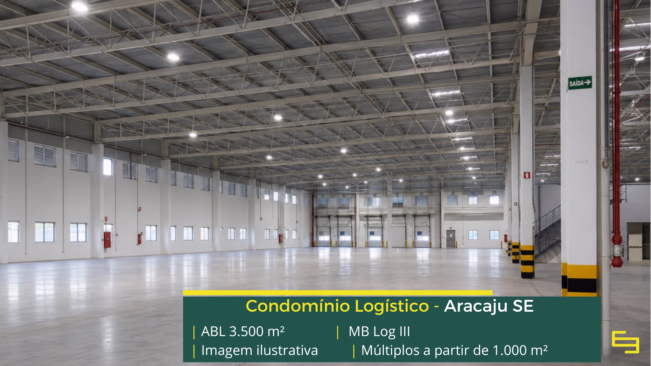 Galpão para alugar em Aracaju SE MB Log III Aracaju com 3.500 m² para locação, módulos a partir de 1.000 m², docas, piso de 4 toneladas e estrutura para operações logísticas.