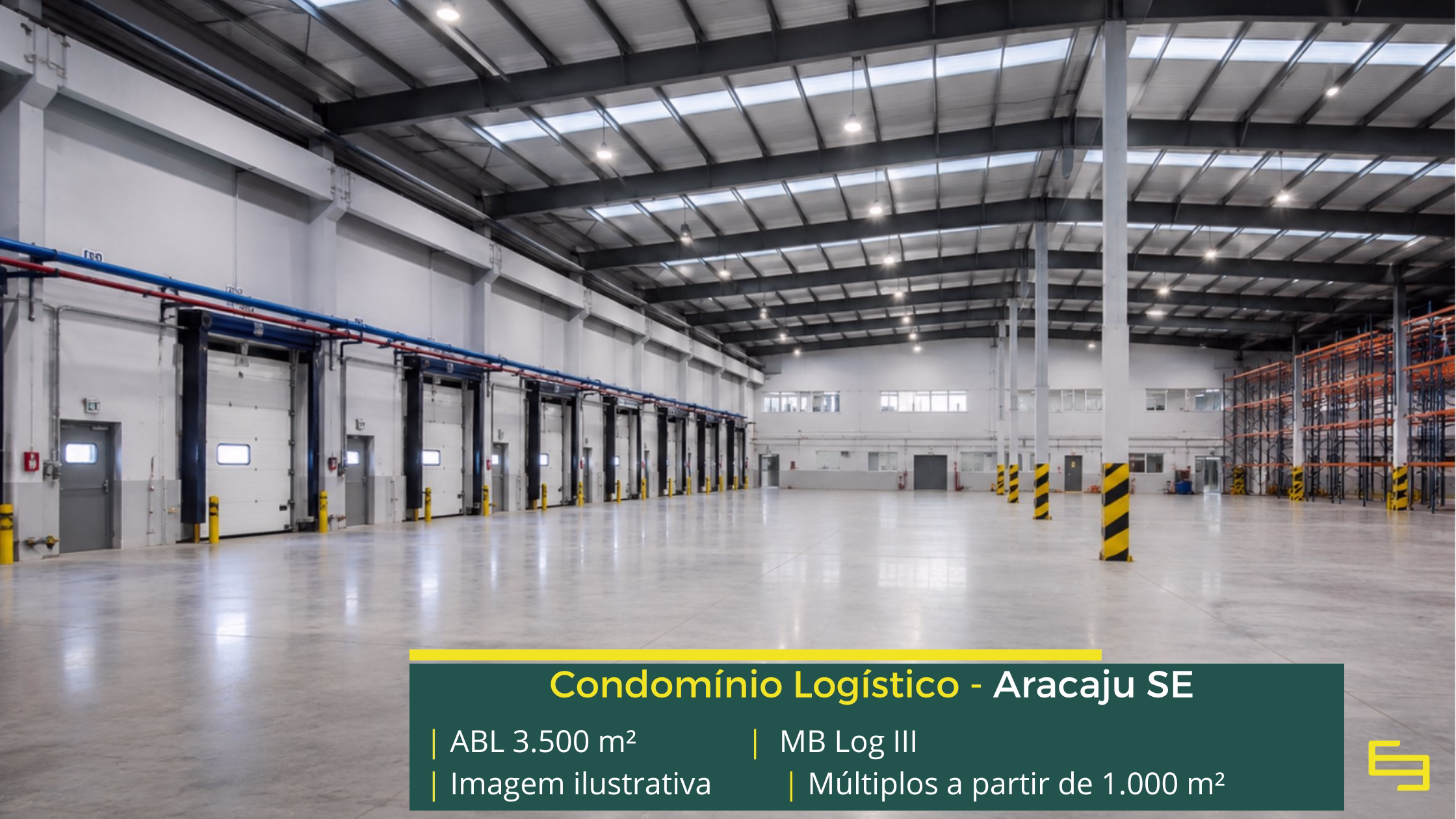 Galpão para alugar em Aracaju SE MB Log III Aracaju com 3.500 m² para locação, módulos a partir de 1.000 m², docas, piso de 4 toneladas e estrutura para operações logísticas.