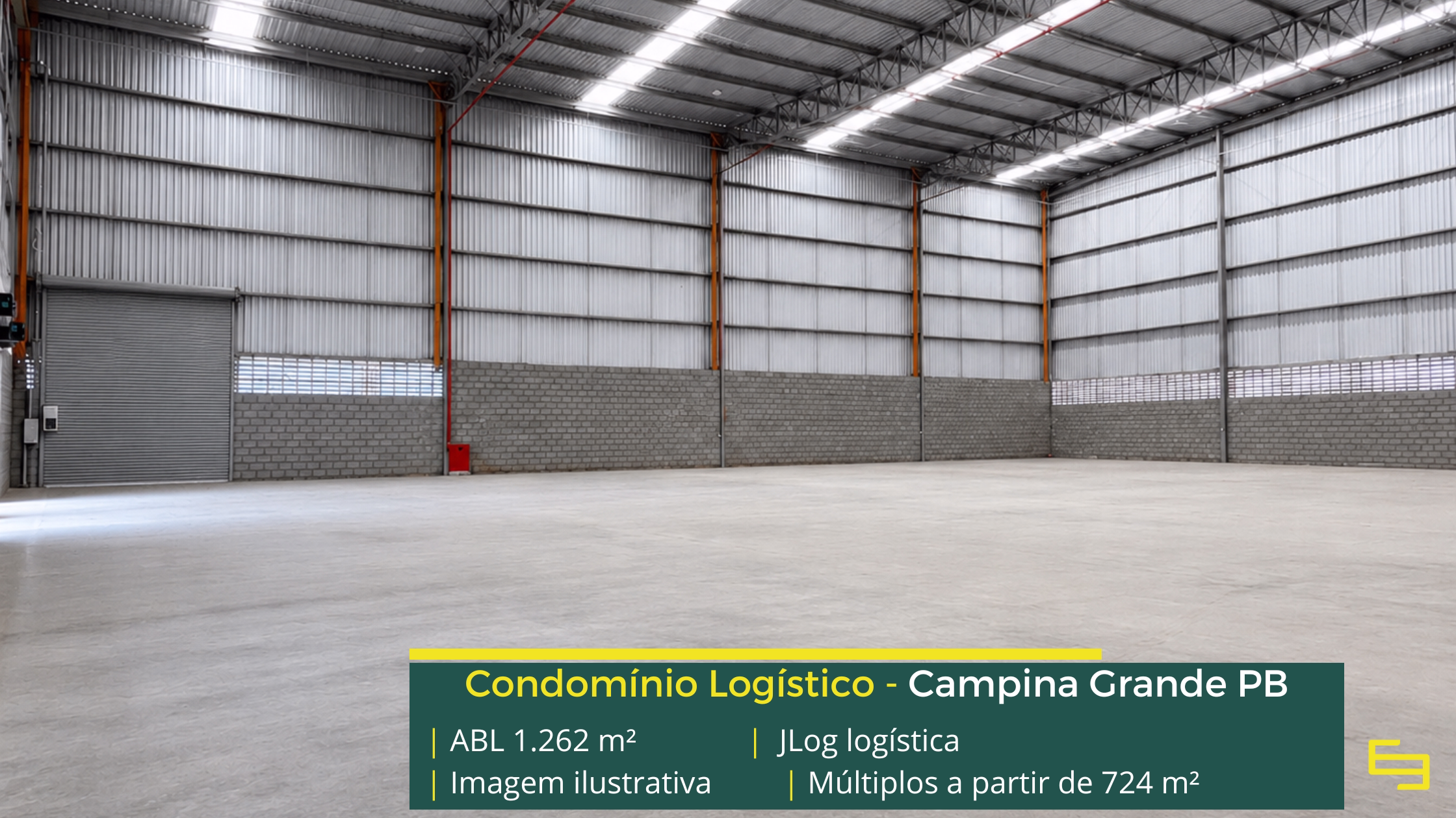 Galpão para alugar em Campina Grande PB Galpão para alugar em Campina Grande PB no JLog Logística, com 1.262,32 m², pé-direito de 12 m, docas e acesso à BR-230. Consulte.