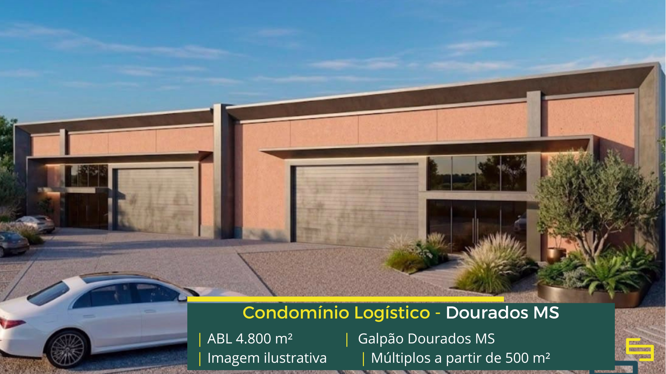 Galpão em Dourados MS com módulos a partir de 500 m², piso de 5 t/m², docas e acesso à BR-163. Conheça o empreendimento.