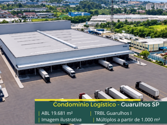 TRBL Guarulhos I: condomínio logístico em Guarulhos com 19.681 m² de ABL, módulos a partir de 1.000 m² e piso para 6 t/m².