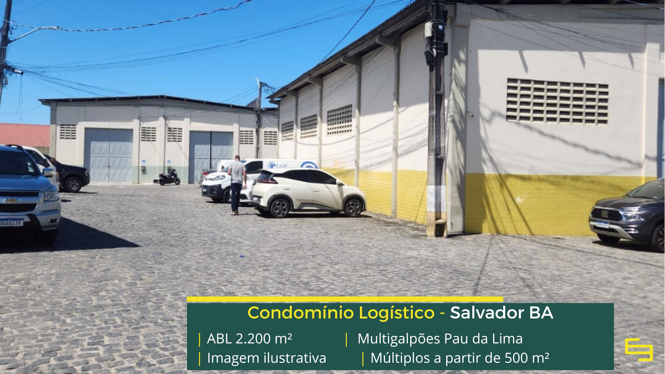 Multigalpões Pau da Lima: galpão em Salvador BA com módulos a partir de 500 m², piso para 4 t/m² e docas para carga e descarga.