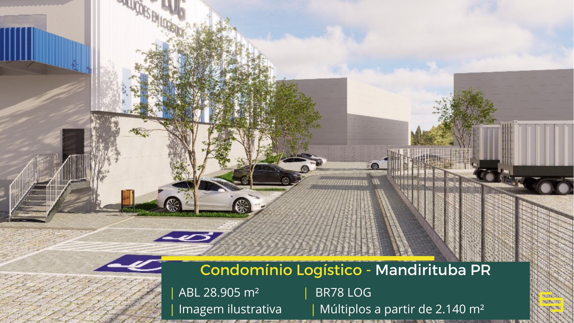 BR78 LOG: galpão em Mandirituba PR com módulos a partir de 2.140 m², piso para 6 t/m², sprinklers J4 e acesso à BR-116.