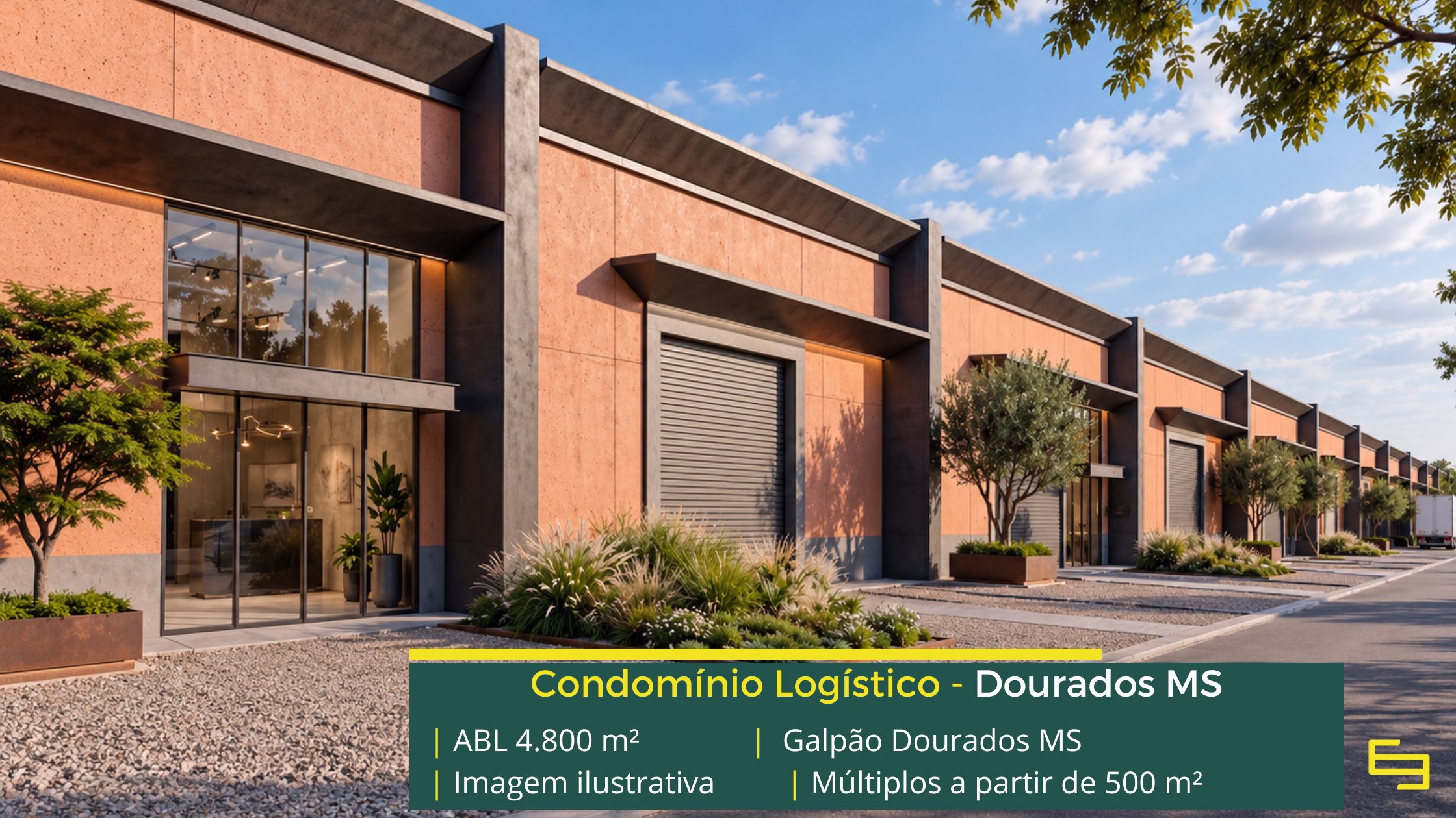 Galpão em Dourados MS com módulos a partir de 500 m², piso de 5 t/m², docas e acesso à BR-163. Conheça o empreendimento.