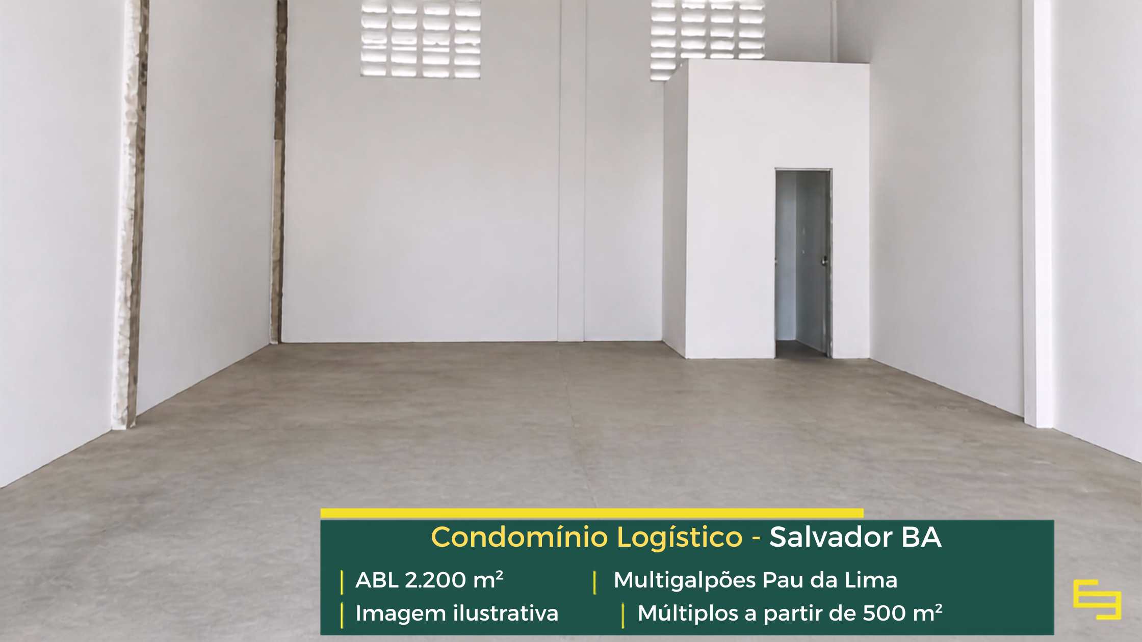 Multigalpões Pau da Lima: galpão em Salvador BA com módulos a partir de 500 m², piso para 4 t/m² e docas para carga e descarga.