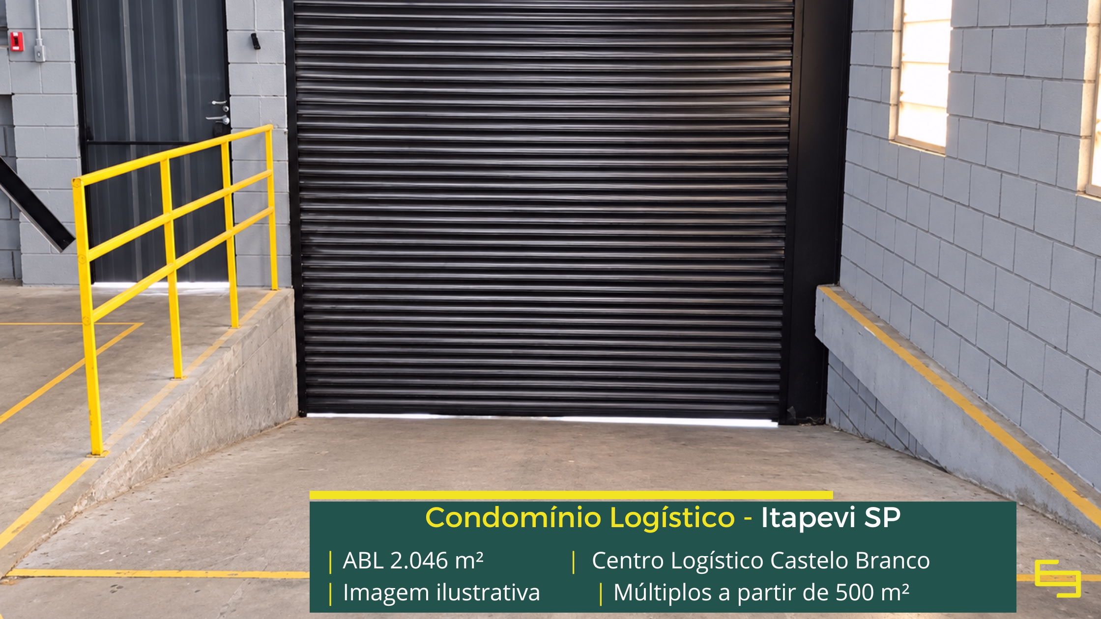 Centro Logístico Castelo Branco: galpão em Itapevi SP com módulos a partir de 500 m², 4 docas, pé-direito de 10 m e piso para 5 t/m².