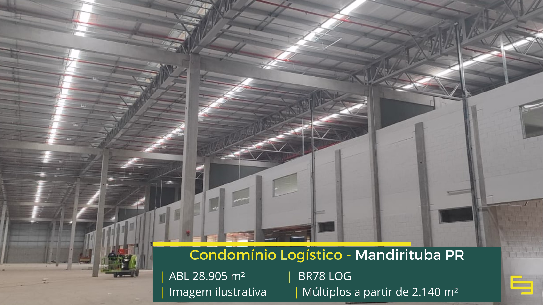 BR78 LOG: galpão em Mandirituba PR com módulos a partir de 2.140 m², piso para 6 t/m², sprinklers J4 e acesso à BR-116.